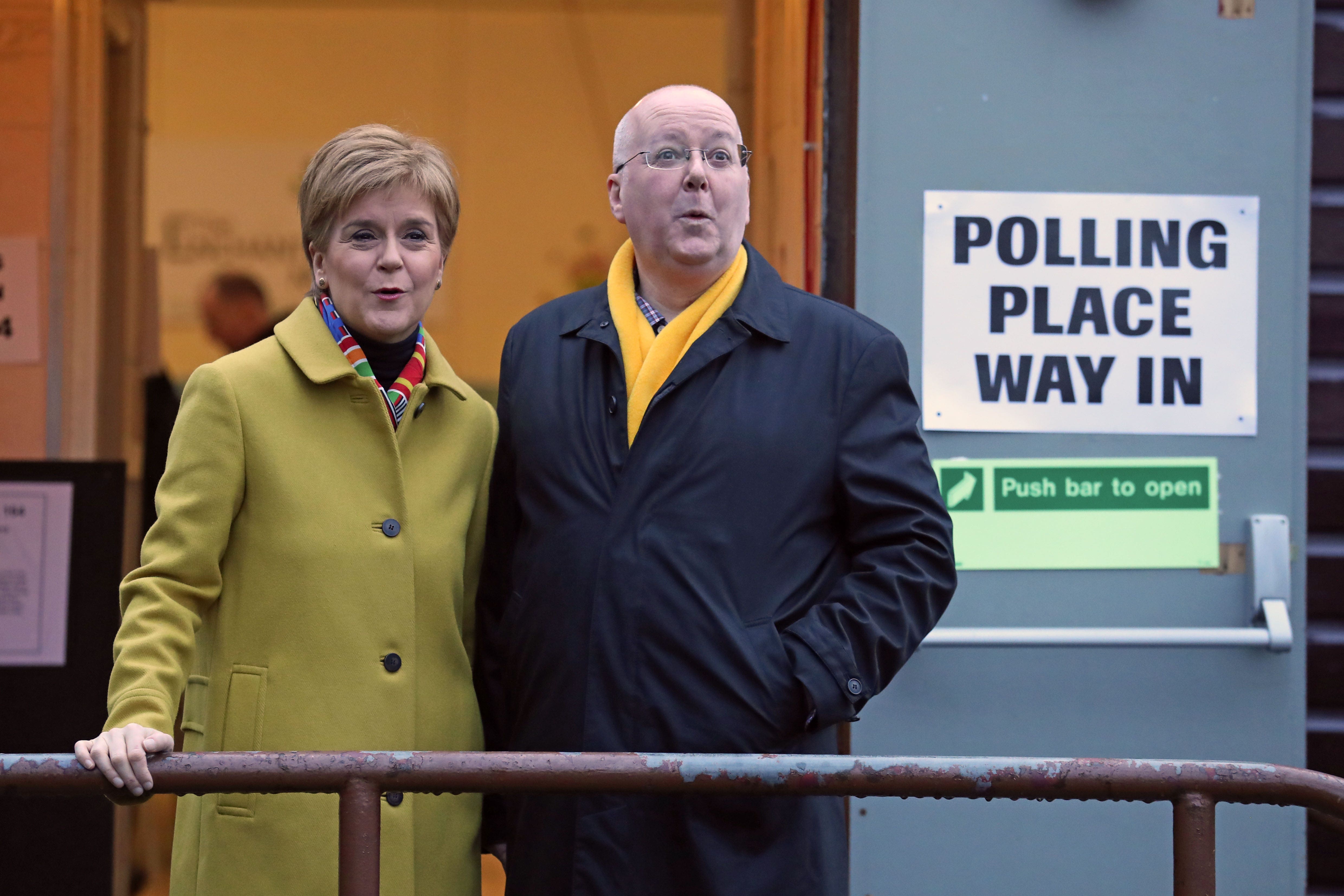 Nicola Sturgeon and Peter Murrell (Andrew Milligan/PA)