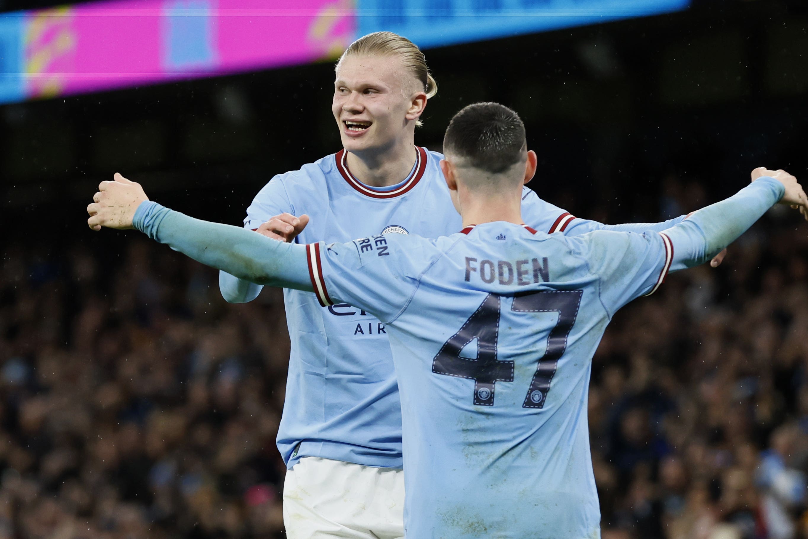 Erling Haaland scored three against Burnley (Richard Sellers/PA)