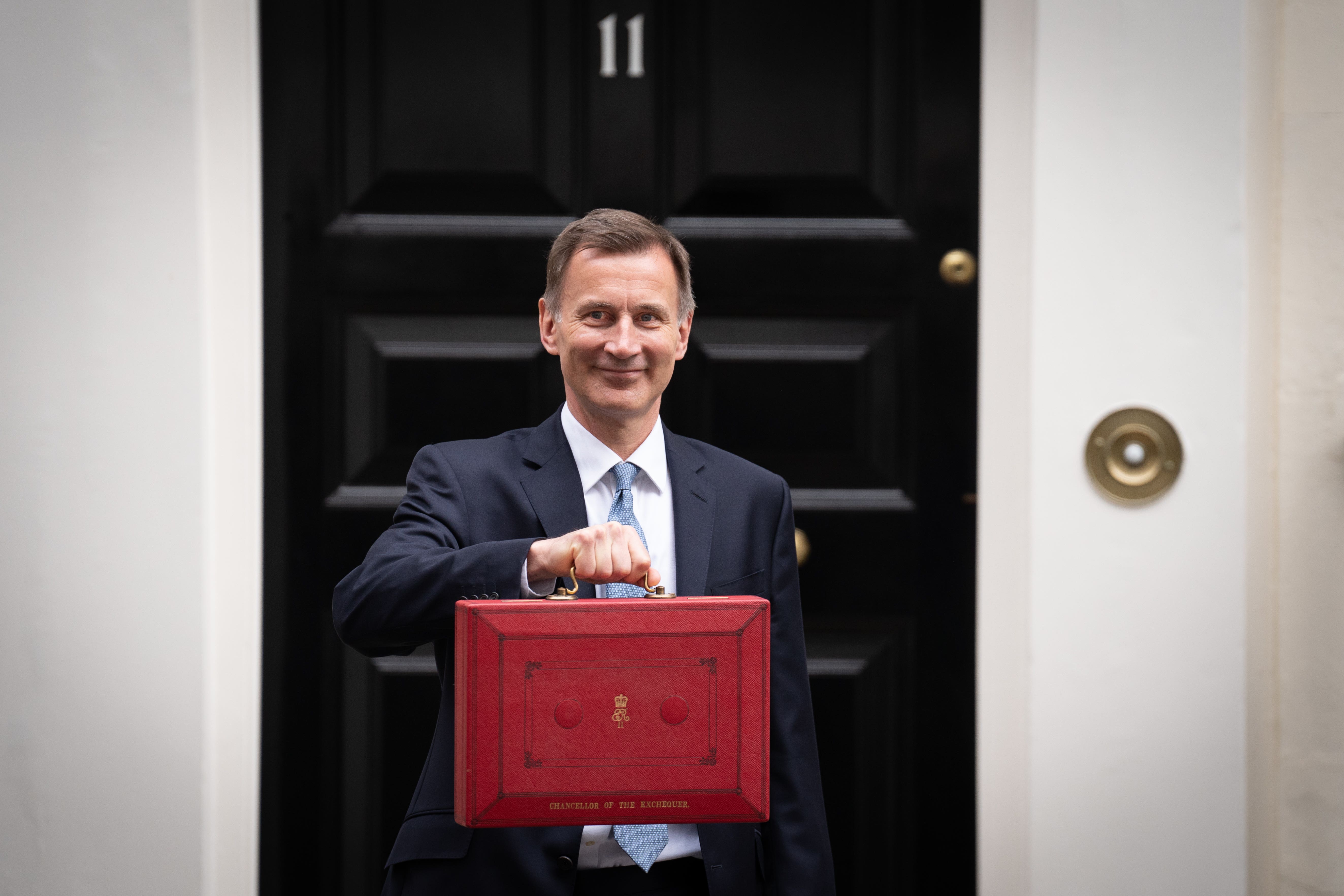 Chancellor of the Exchequer Jeremy Hunt leaves 11 Downing Street (Stefan Rousseau/PA)