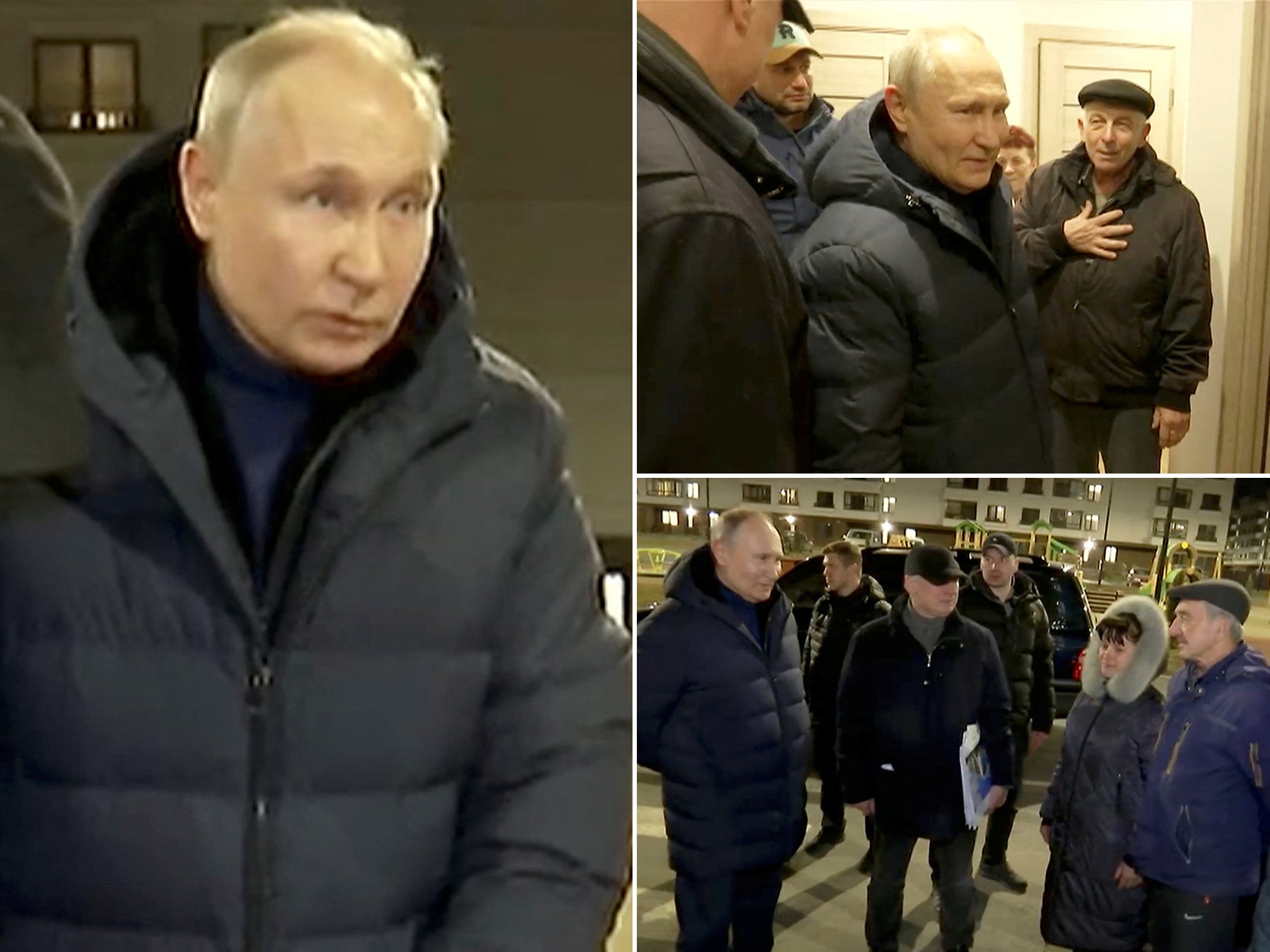 Putin seen making visit in destroyed port city