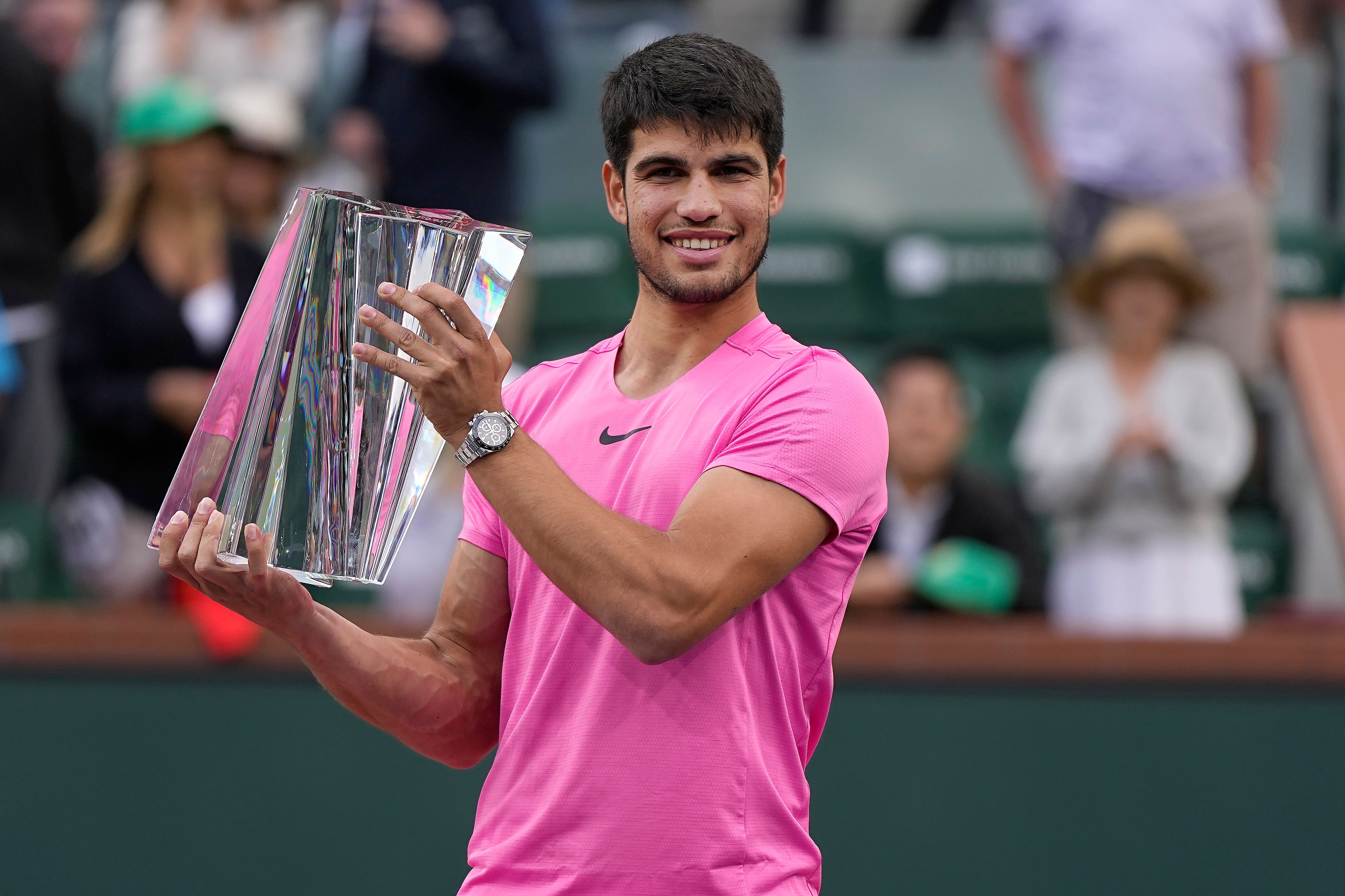 Carlos Alcaraz has regained the world number one ranking as he claimed the BNP Paribas Open title in Indian Wells without losing a set (Mark J Terrill/AP)