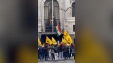 Protester scales Indian High Commission in London to remove tricolour flag