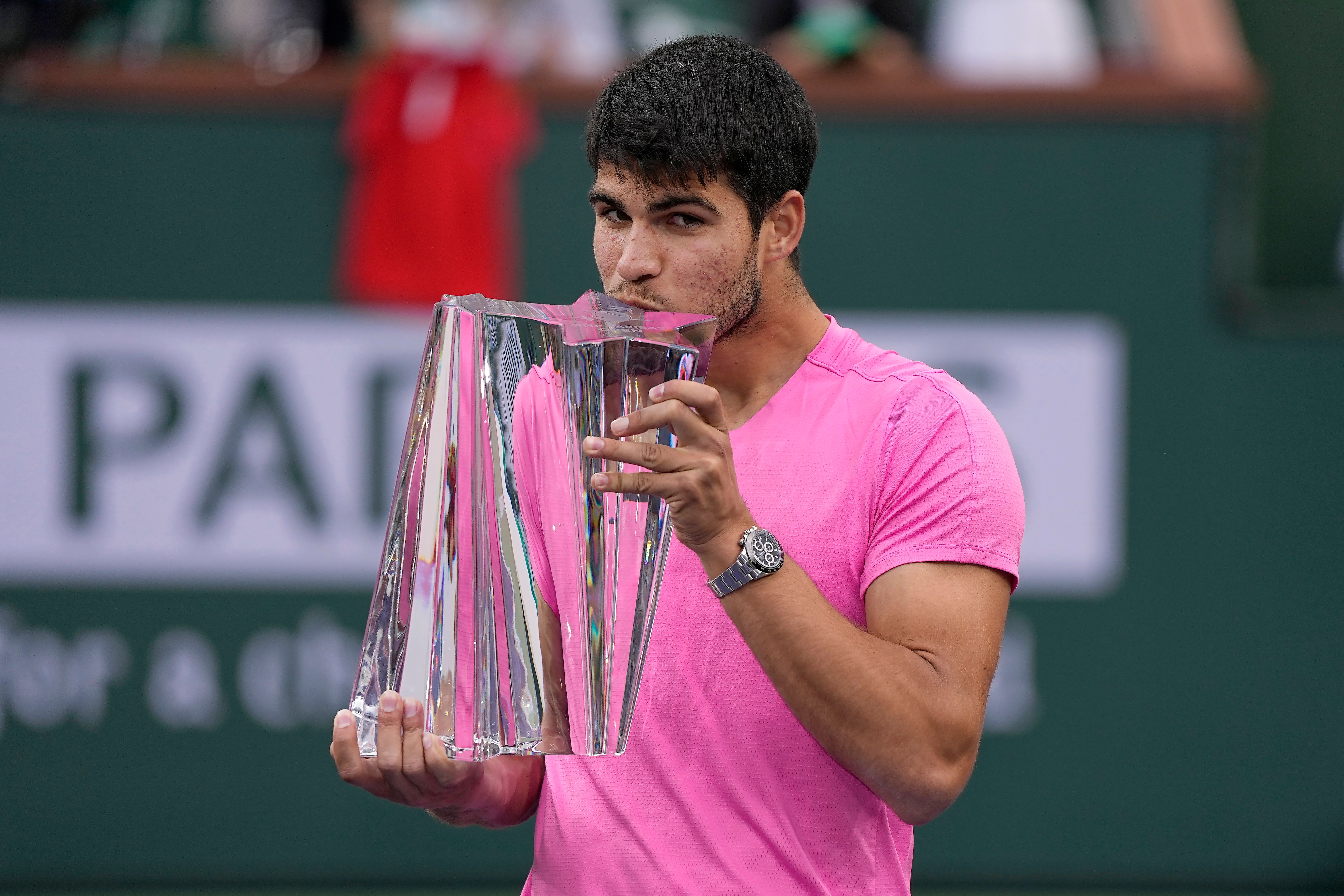 Carlos Alcaraz won at Indian Wells (Mark J. Terrill/AP)