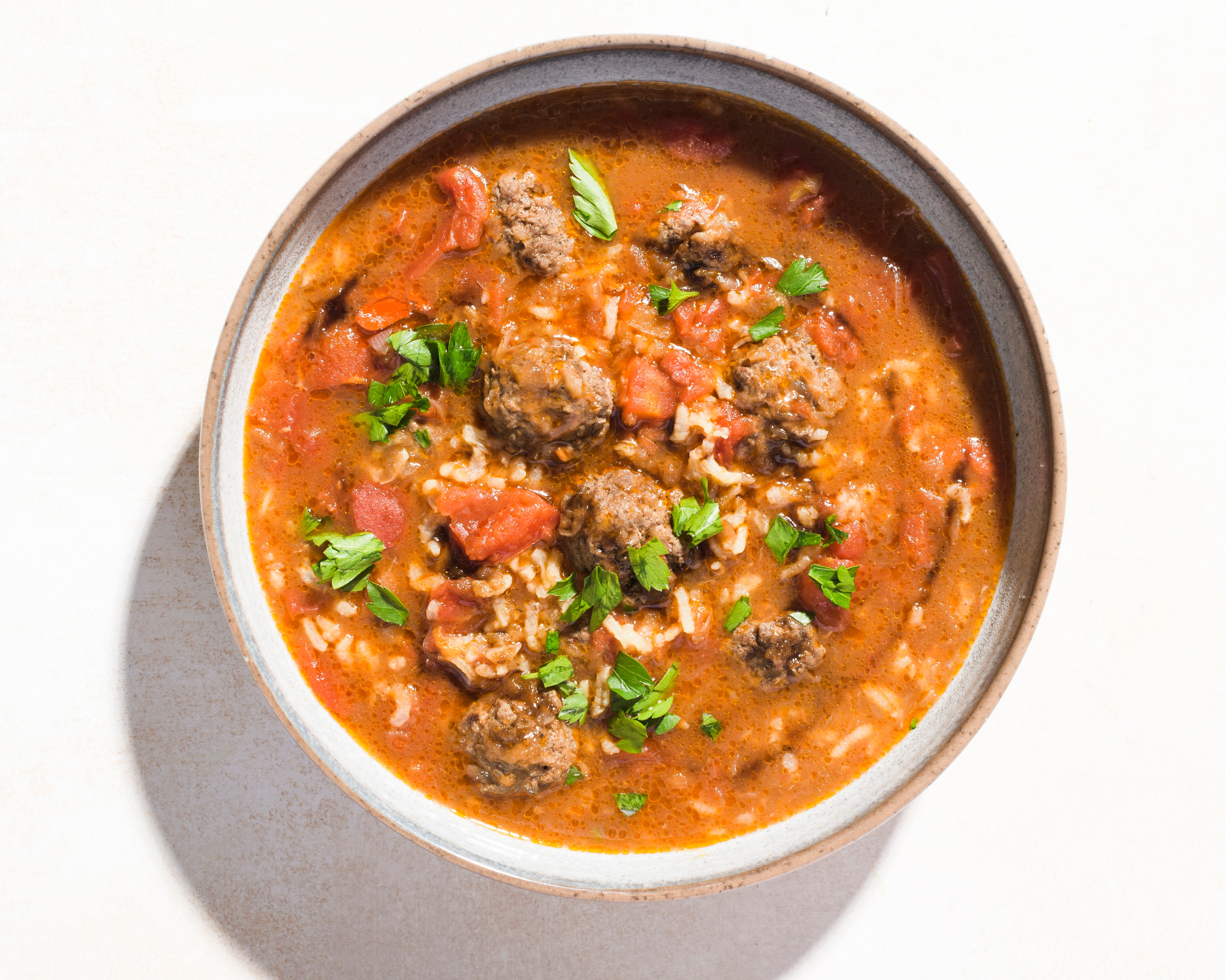 Food-MilkStreet-Syrian-style Meatball Soup w/Rice and Tomatoes