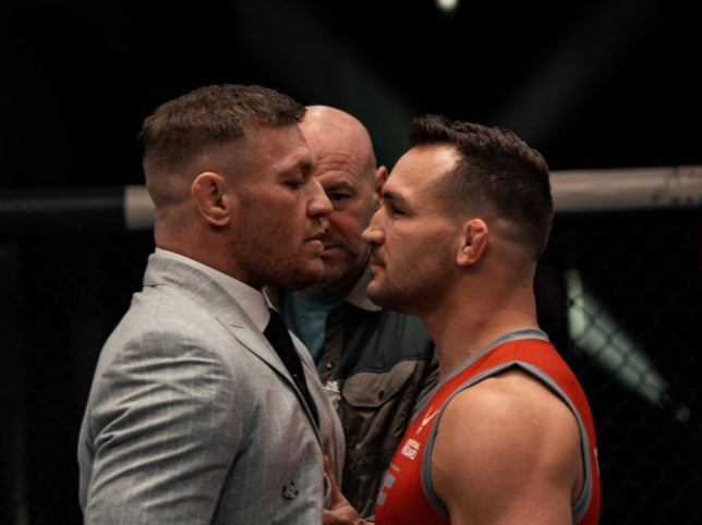 McGregor facing off with Michael Chandler on the set of ‘The Ultimate Fighter’