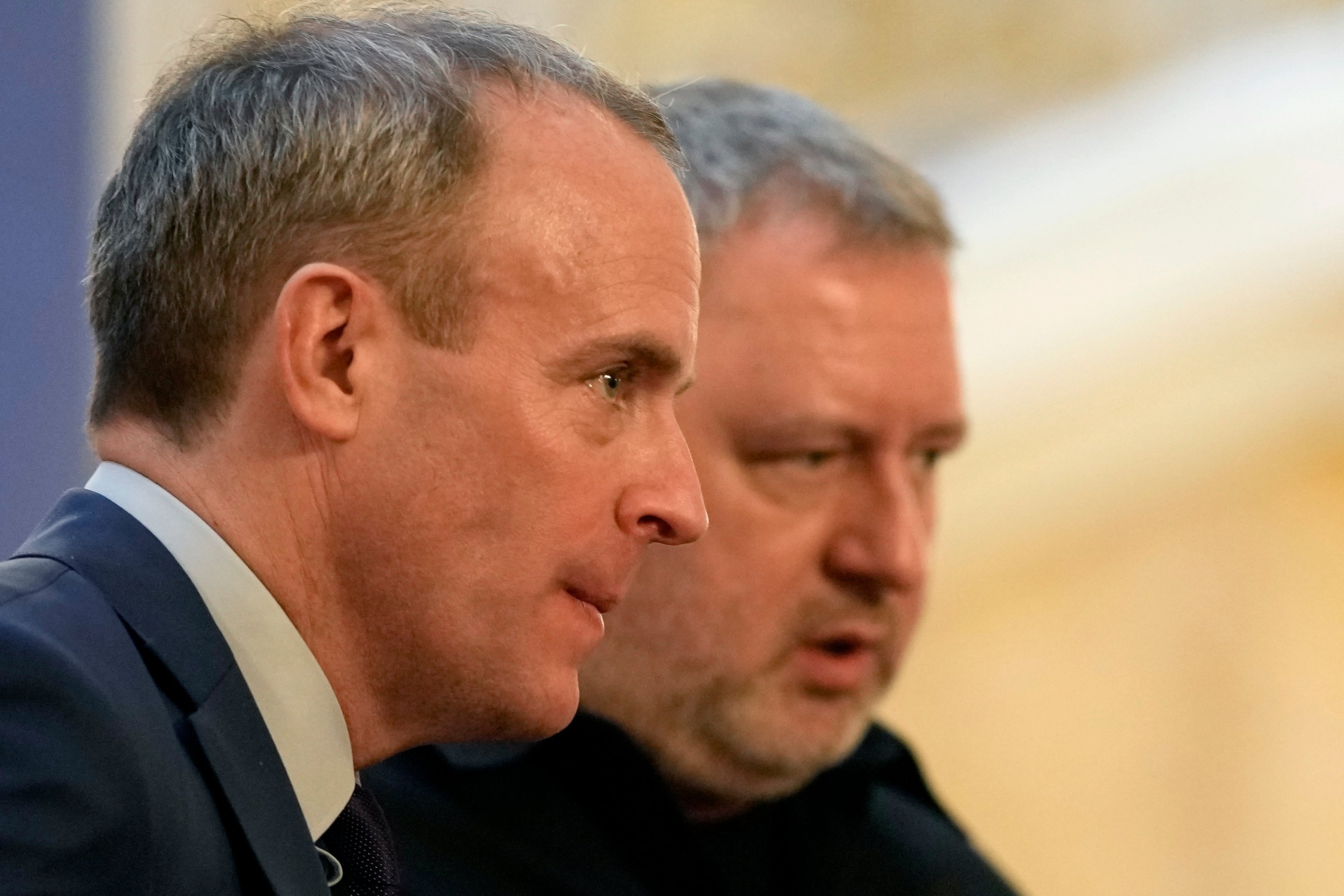 Raab says government will ‘look at’ housing migrants and asylum seekers on barges