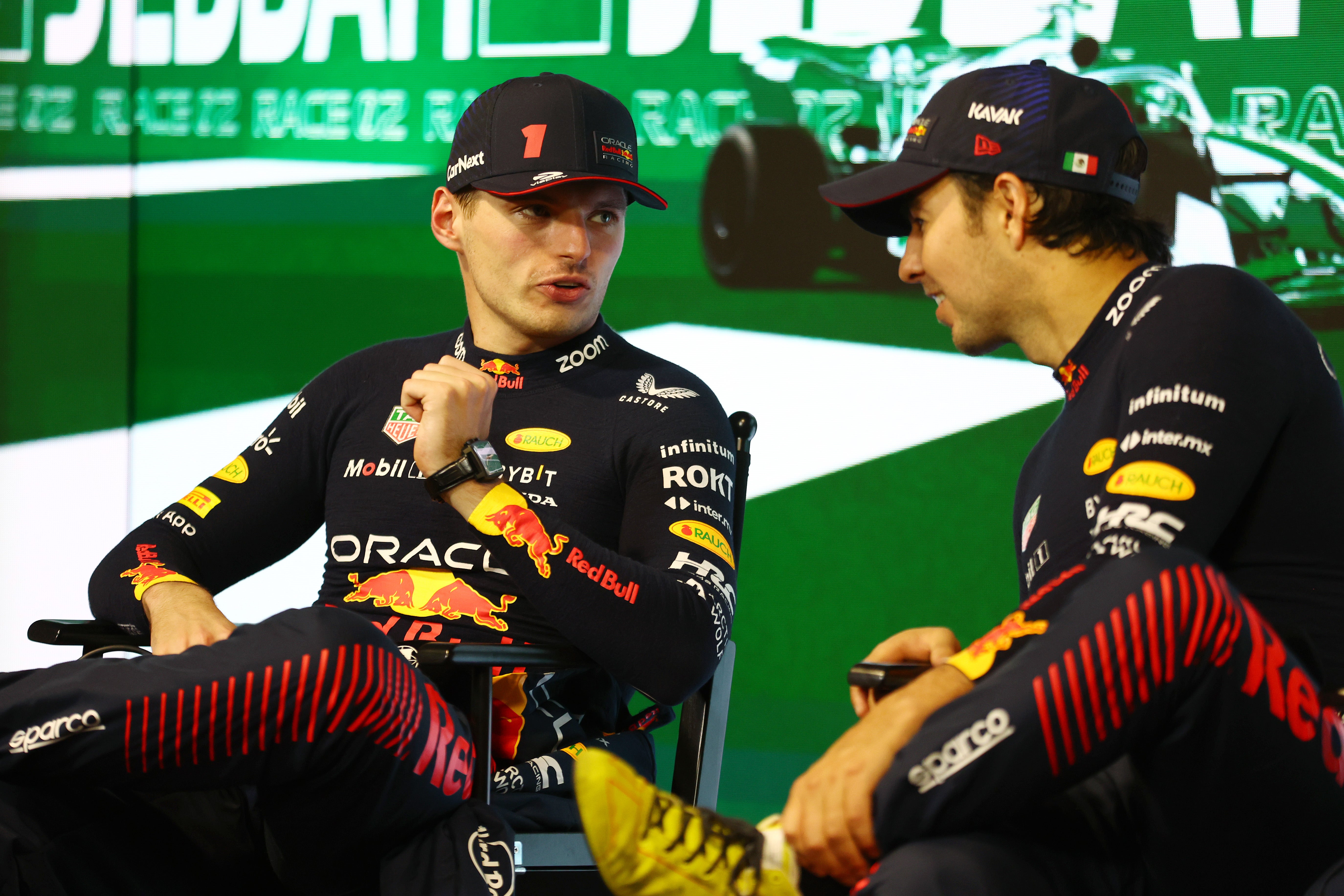 Max Verstappen could not hide his frustration after coming home second behind team-mate Sergio Perez