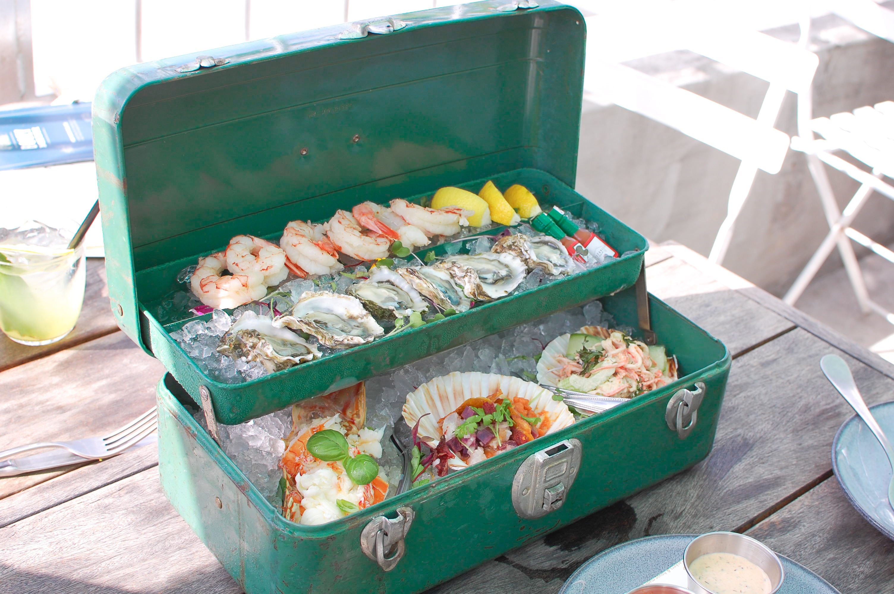 The adorable Tackle Box at Stiltsville Fish Bar