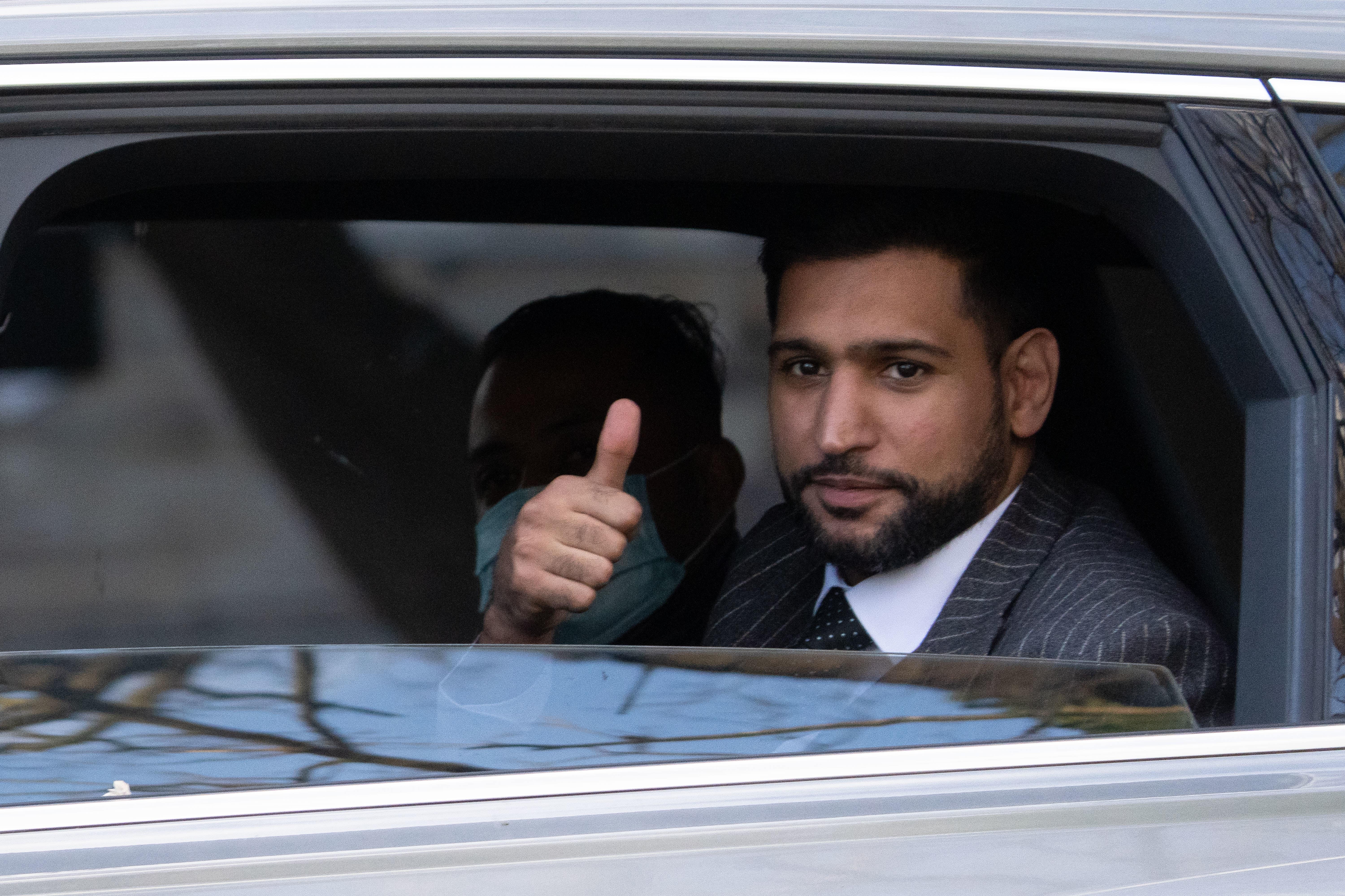 Amir Khan outside Snaresbrook Crown Court (Jeff Moore/PA)