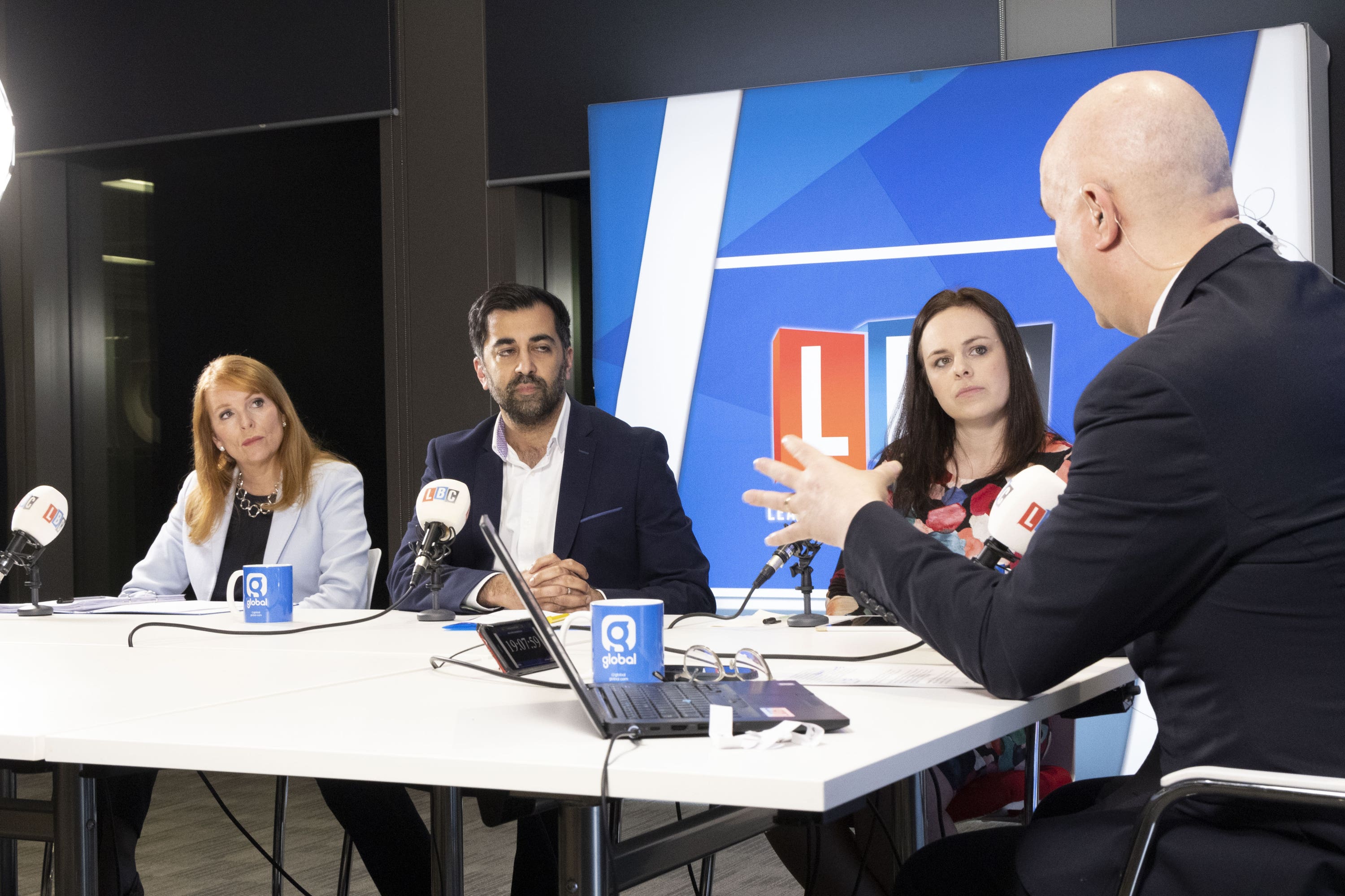 The three candidates took part in a debate on LBC on Monday (Robert Perry/PA)