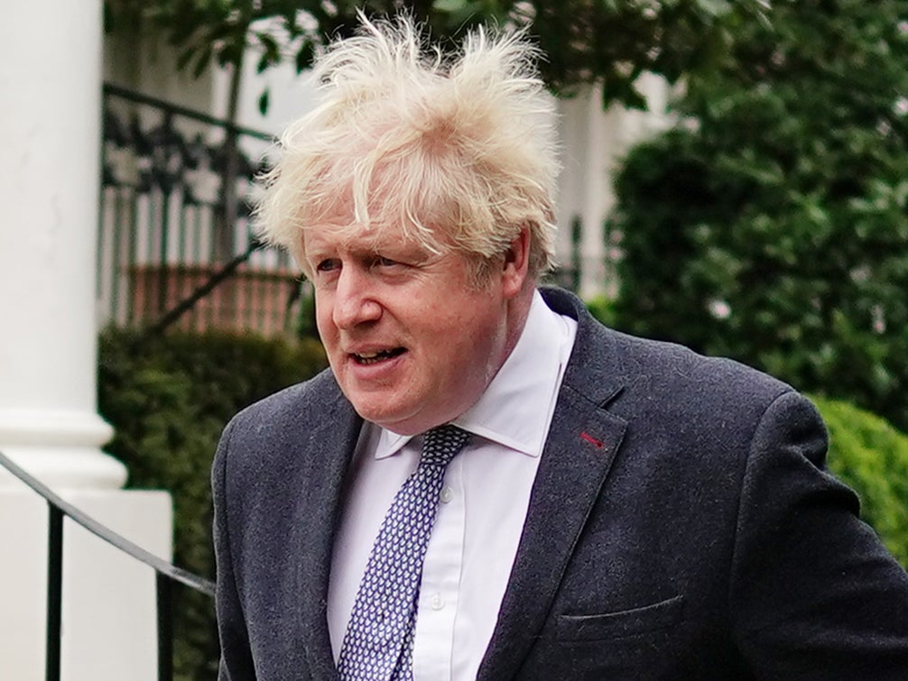 Former prime minister Boris Johnson leaves his home in London on Tuesday 21 March