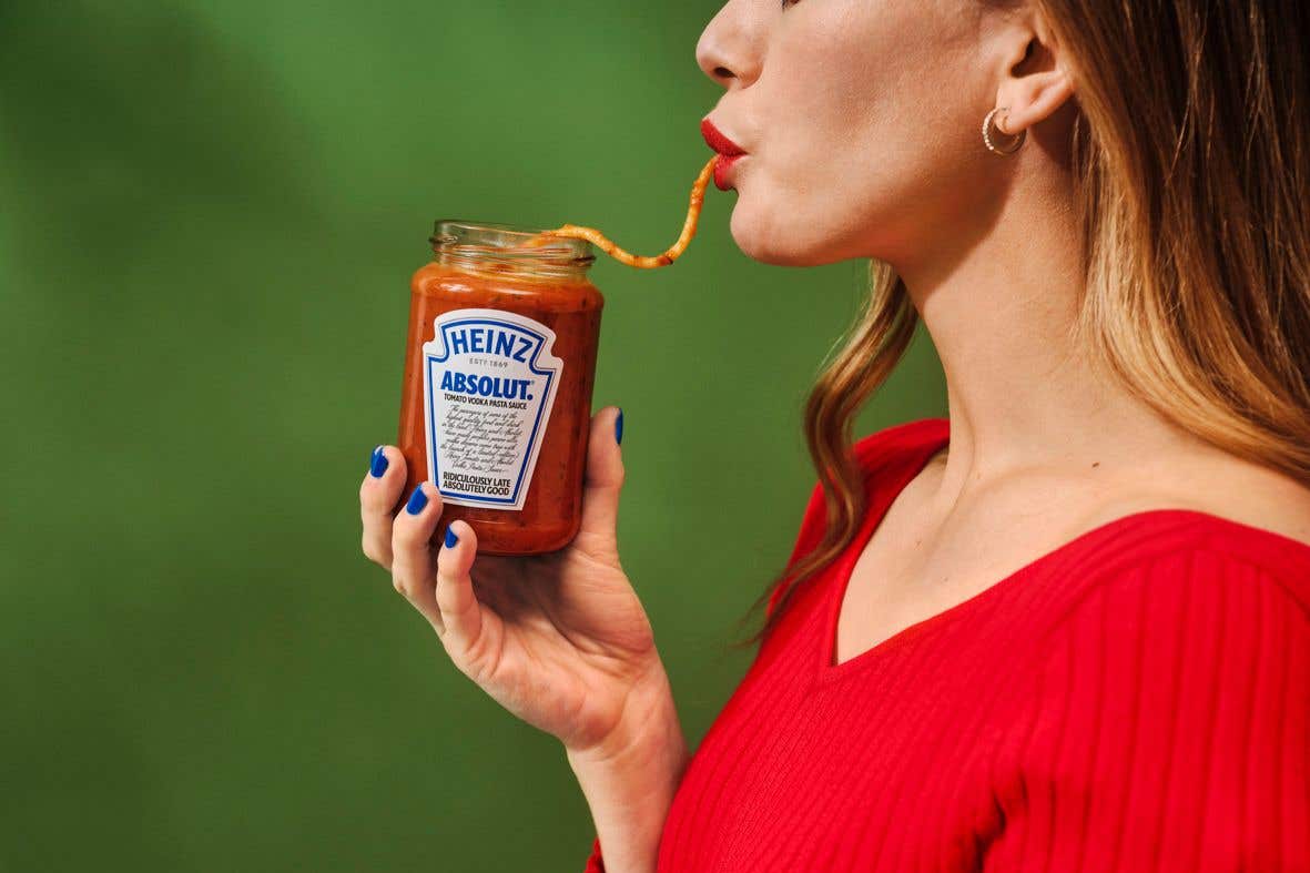 The new Heinz x Absolut Tomato Vodka Pasta Sauce (Heinz/PA)