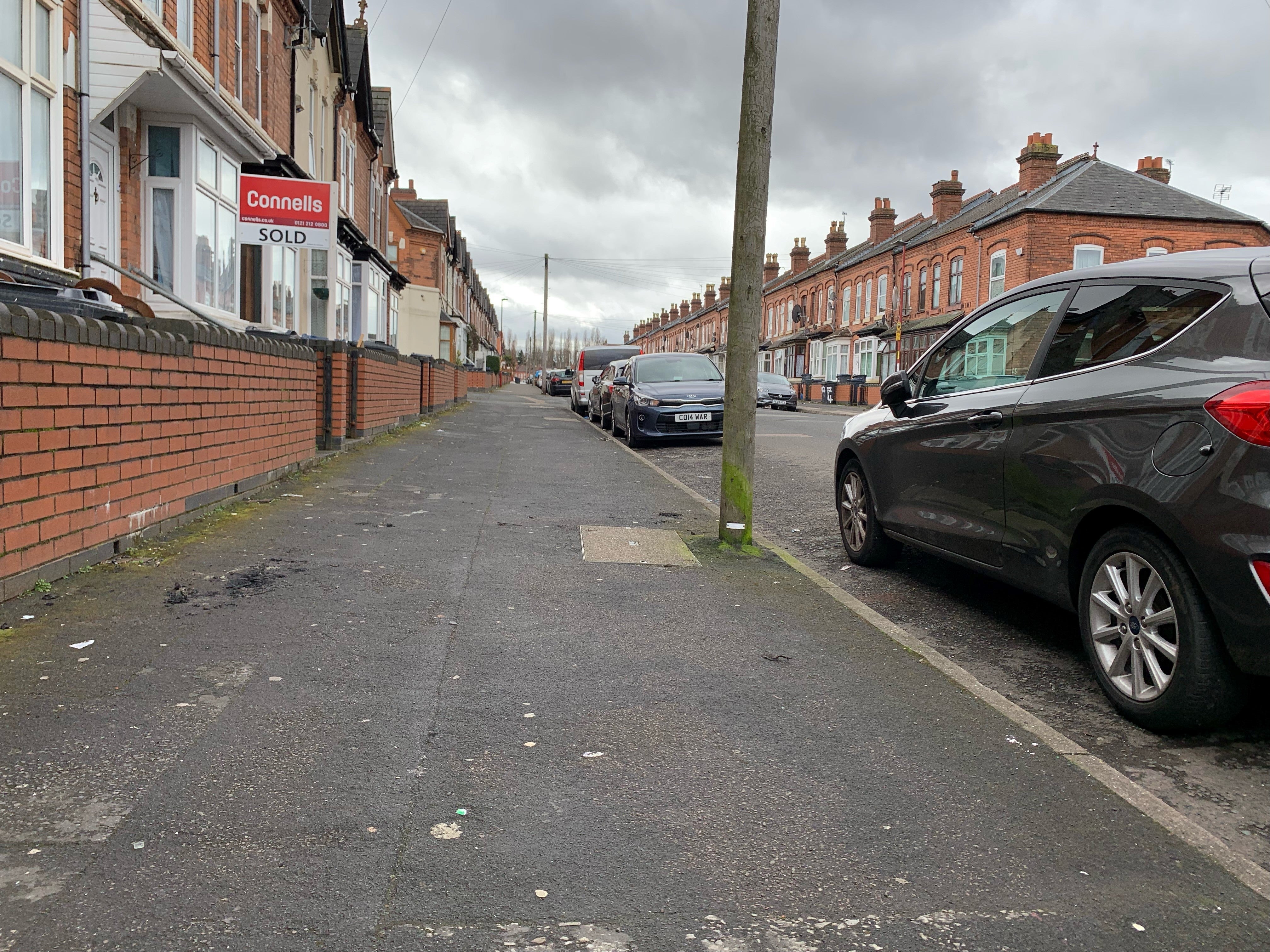 Brixham Road in Edgbaston, Birmingham, where the second incident occurred