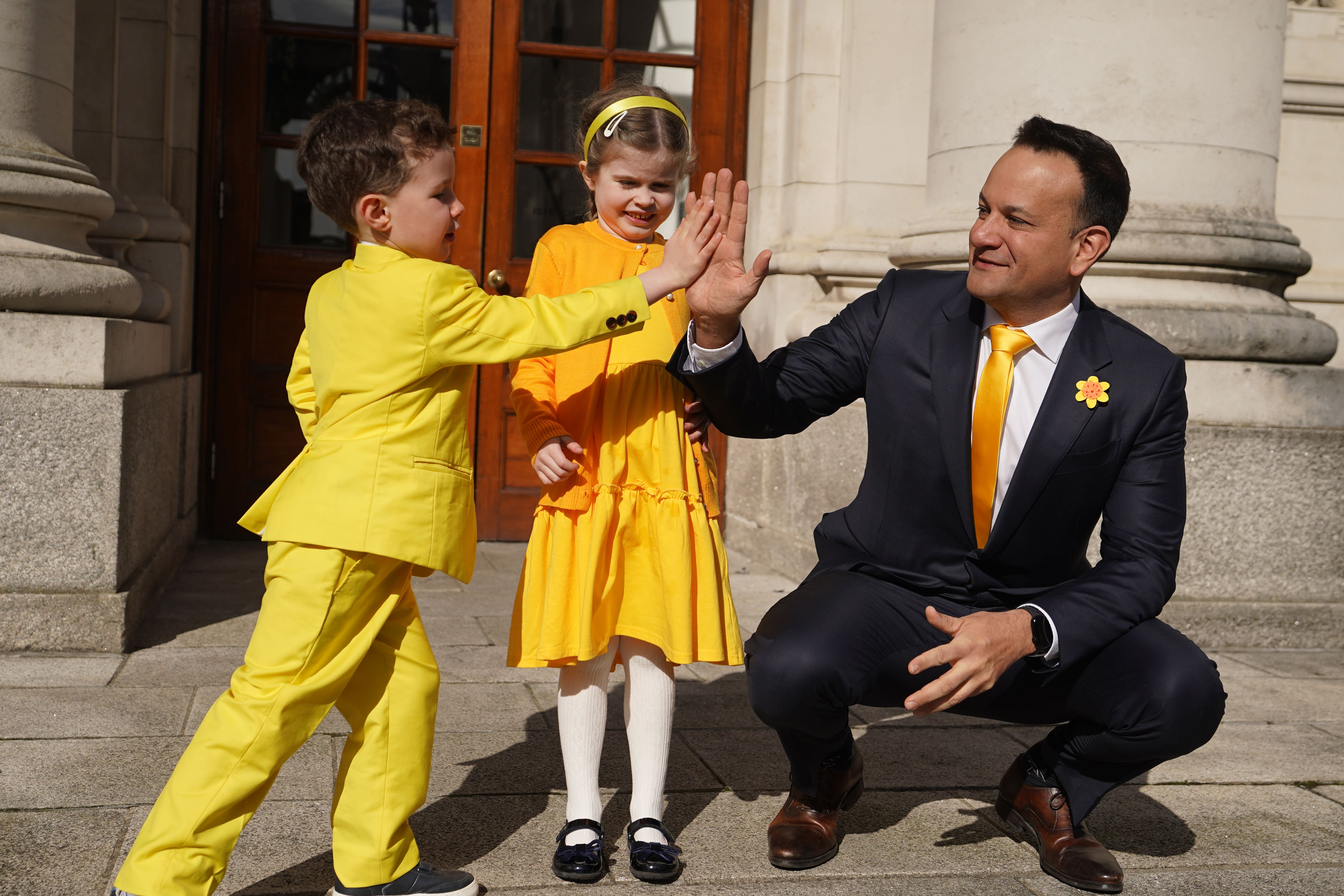 Taoiseach Leo Varadkar has received a special delivery of flowers in the run-up to Daffodil Day on Friday (Niall Carson/PA)