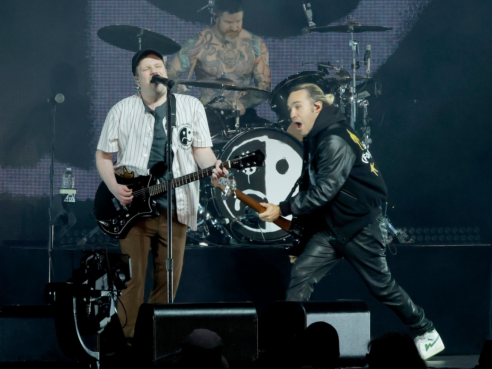 Fall Out Boy perform onstage at the iHeartRadio ALTer EGO in California