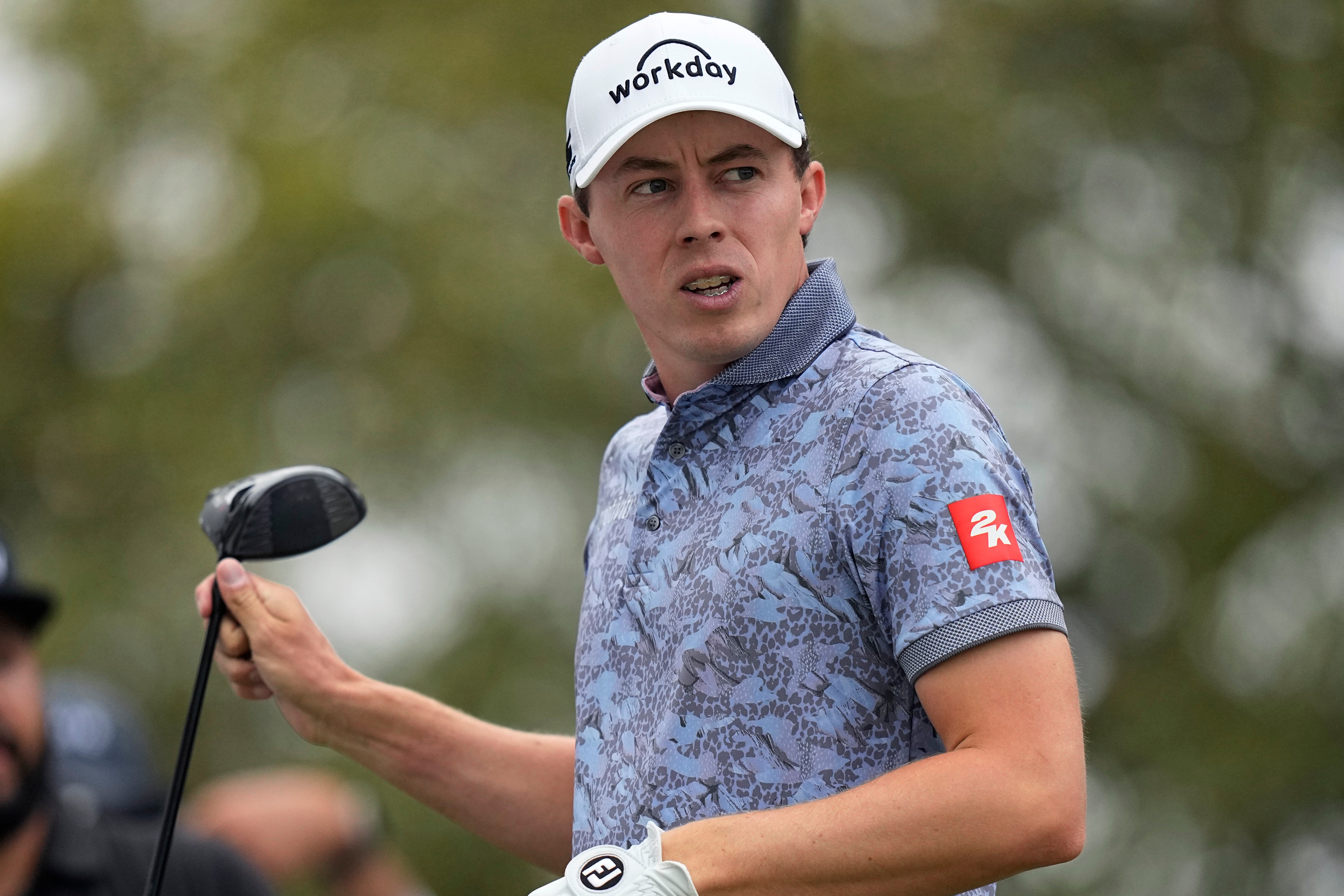 Matt Fitzpatrick lost 5&3 to JJ Spaun in their group match on day one of the WGC-Dell Technologies Match Play Championship (Eric Gay/AP)