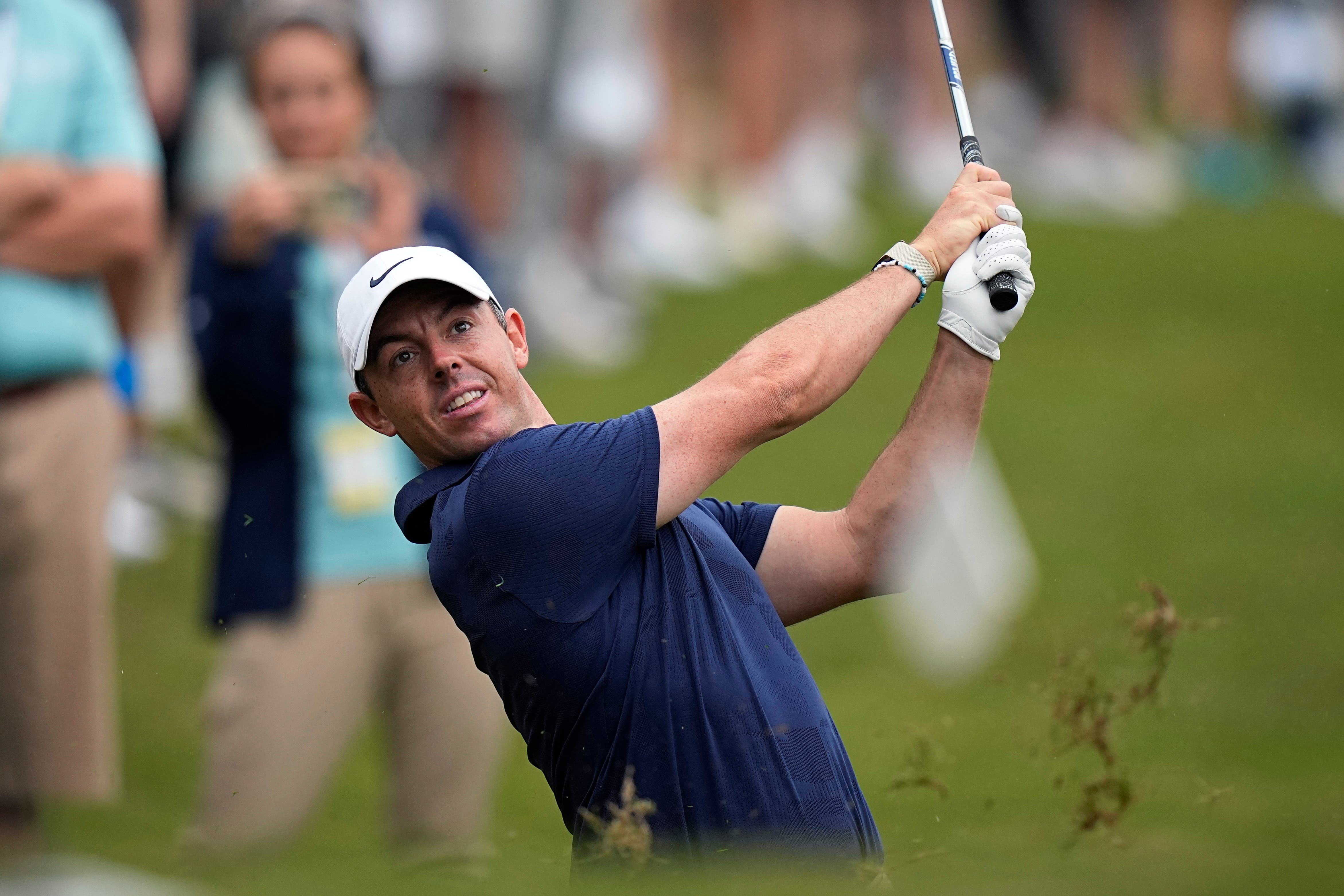 Rory McIlroy, pictured, beat Scott Stallings on day one of the WGC-Dell Technologies Match Play in Austin (Eric Gay/AP)