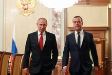 Russia-Ukraine war – live: Attempt to arrest Putin would be declaration of war, says Medvedev