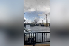 Debris fills sky after tornado tears through California