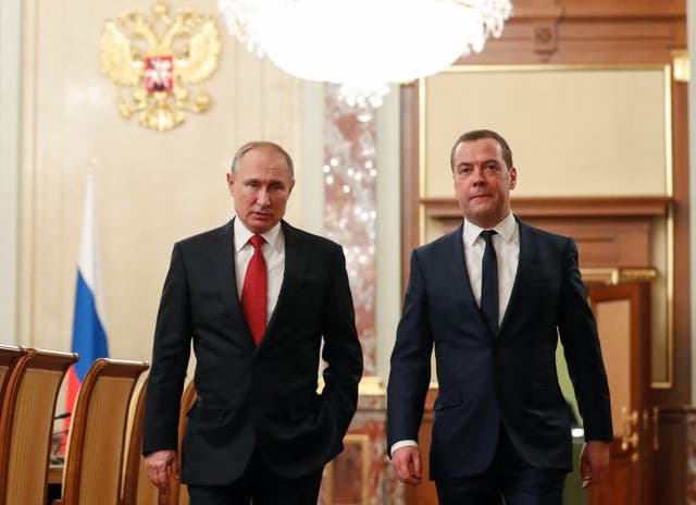<p>The comment was made by former Russian president Dmitry Medvedev, who is now deputy chair of Russia’s National Security Council</p>
