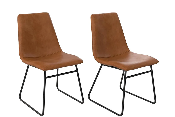 Borough Wharf Lavanya side chair in brown (set of 2)