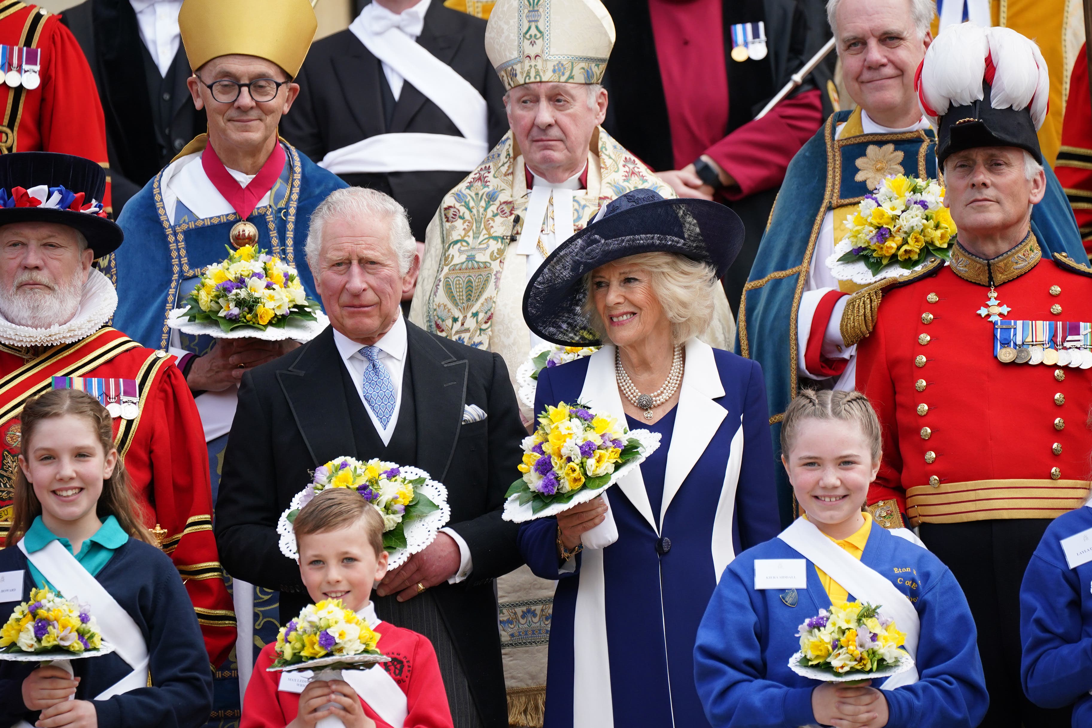 Charles and Camilla at the Royal Maundy service in 2022 (Yui Mok/PA)