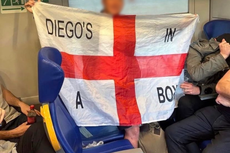 FA bans England fan pictured mocking Diego Maradona’s death before Italy match in Naples