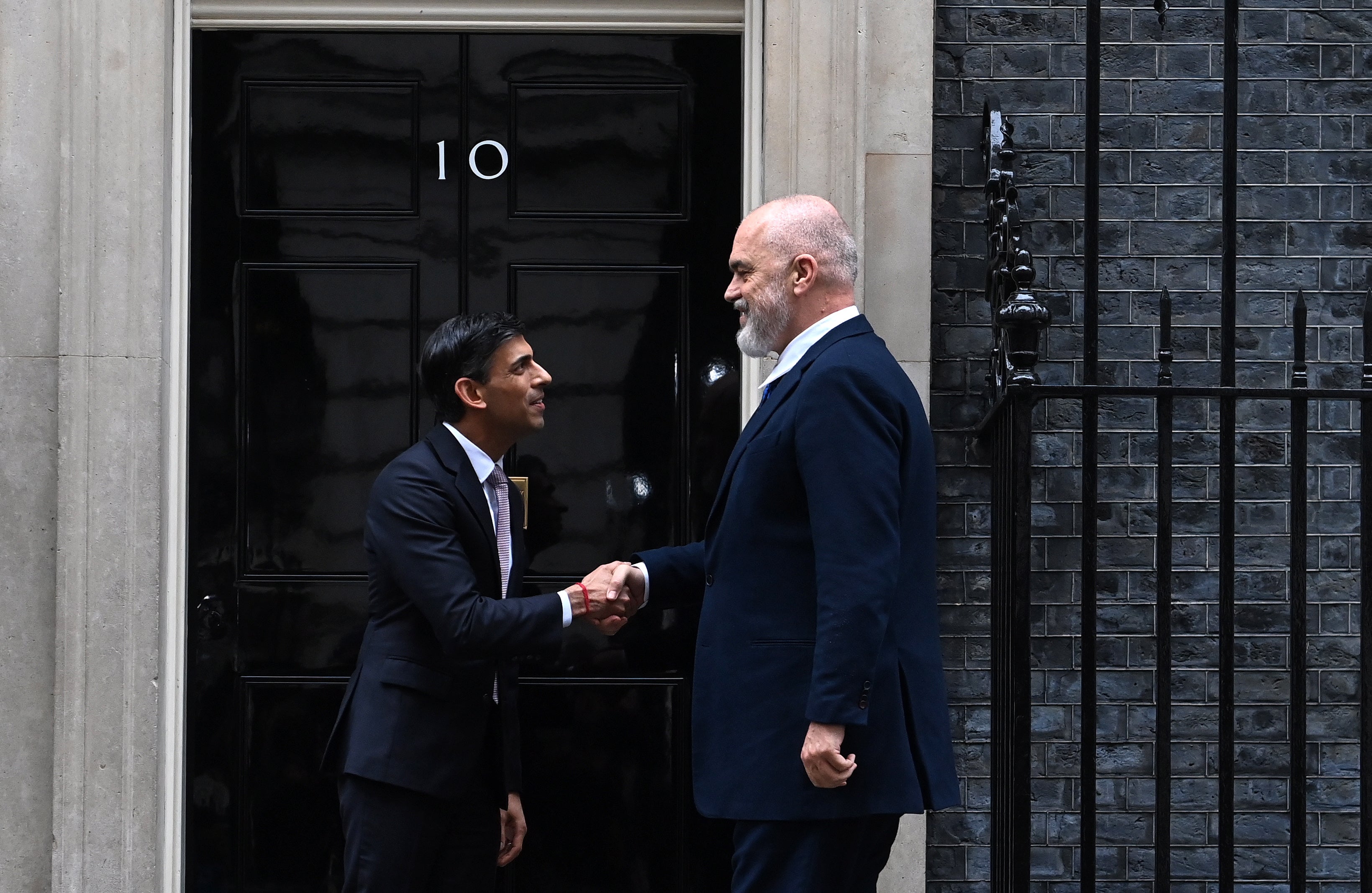 Rishi Sunak welcomes Albanian prime minister Edi Rama