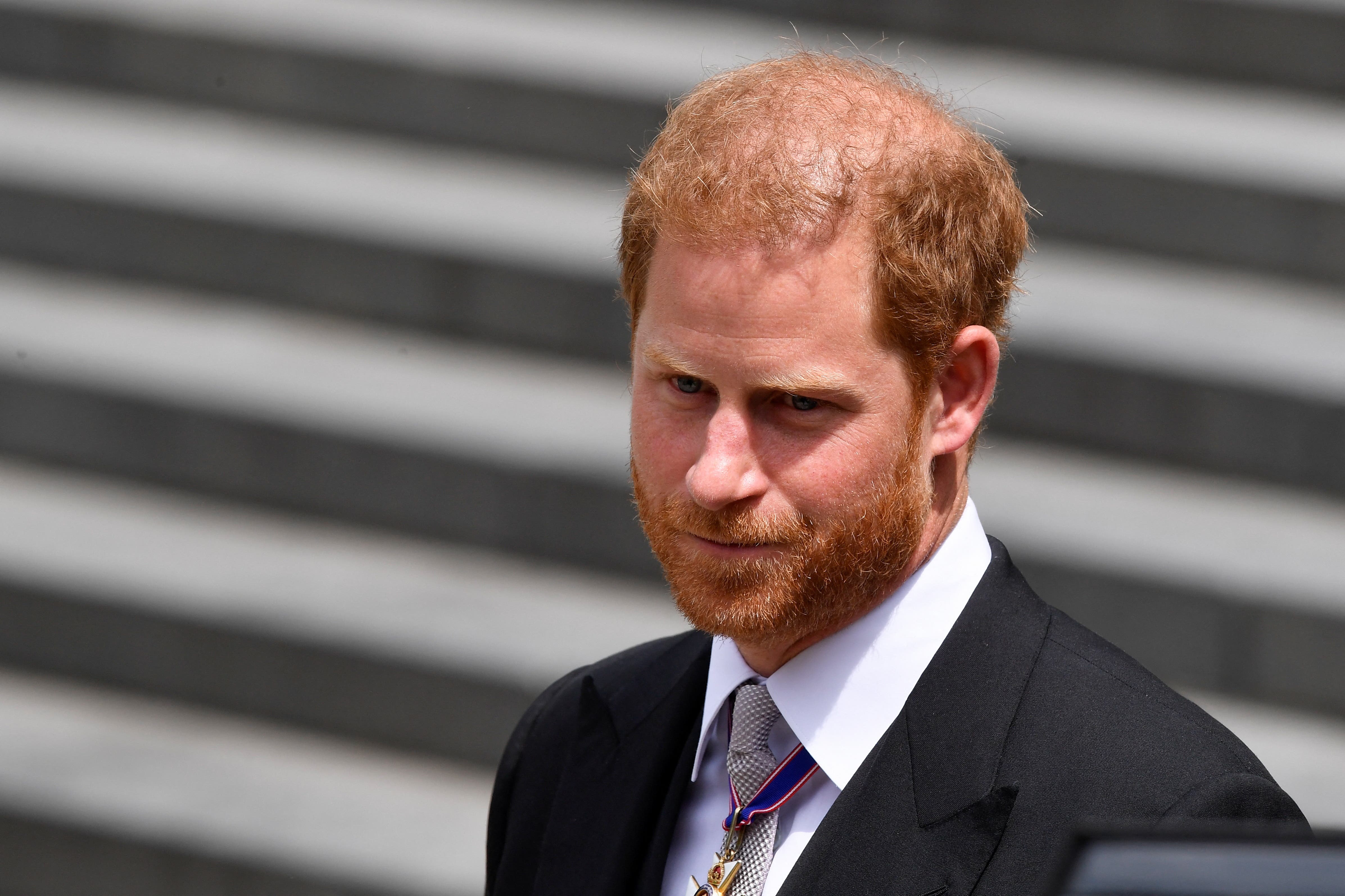 The Duke of Sussex congratulated a disabled veteran on having his jeep restored during a surprise appearance on Car SOS. (Toby Melville/PA)