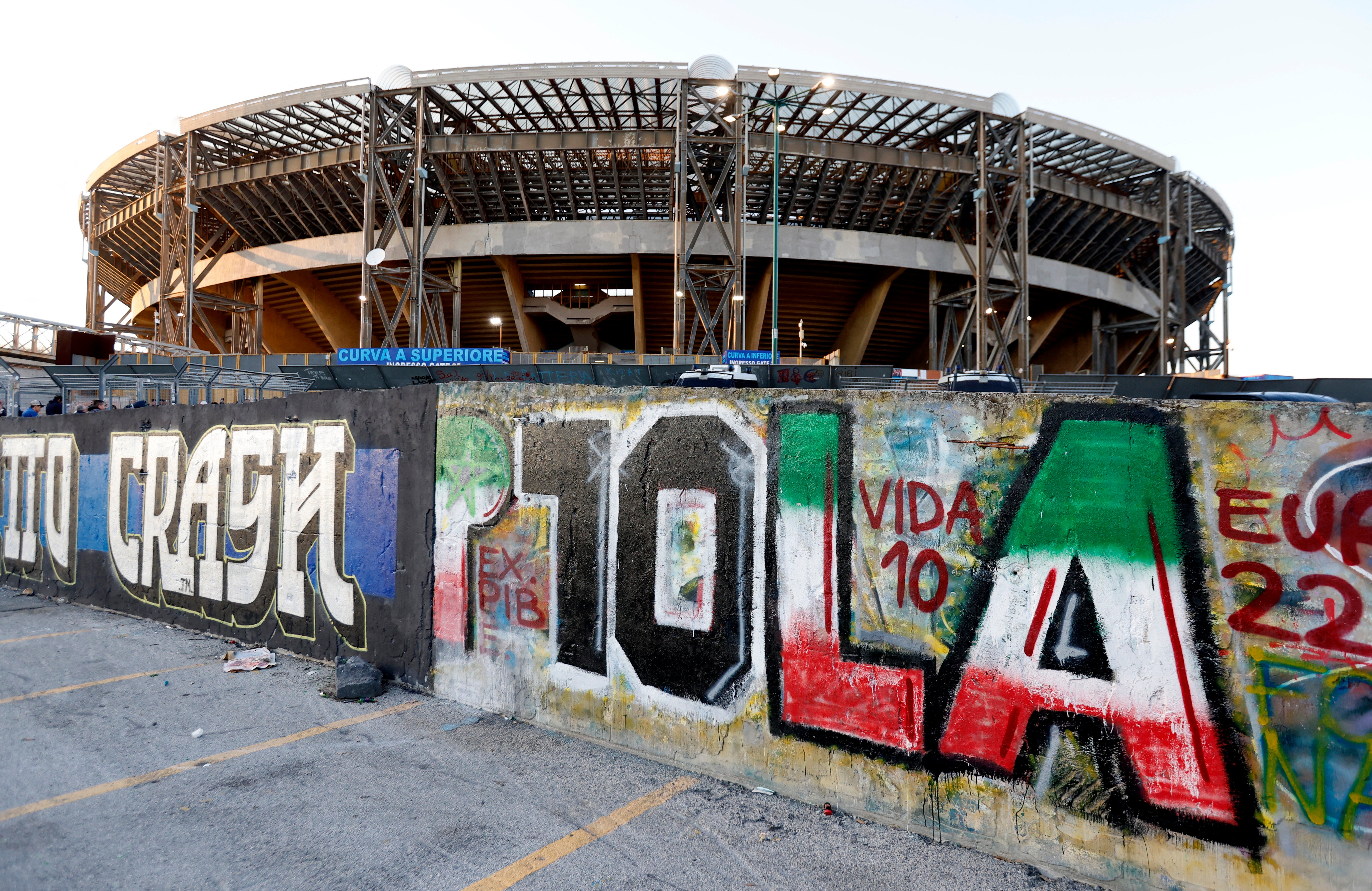 The Stadio Diego Armando Maradona in Naples saw ugly scenes ahead of kick-off