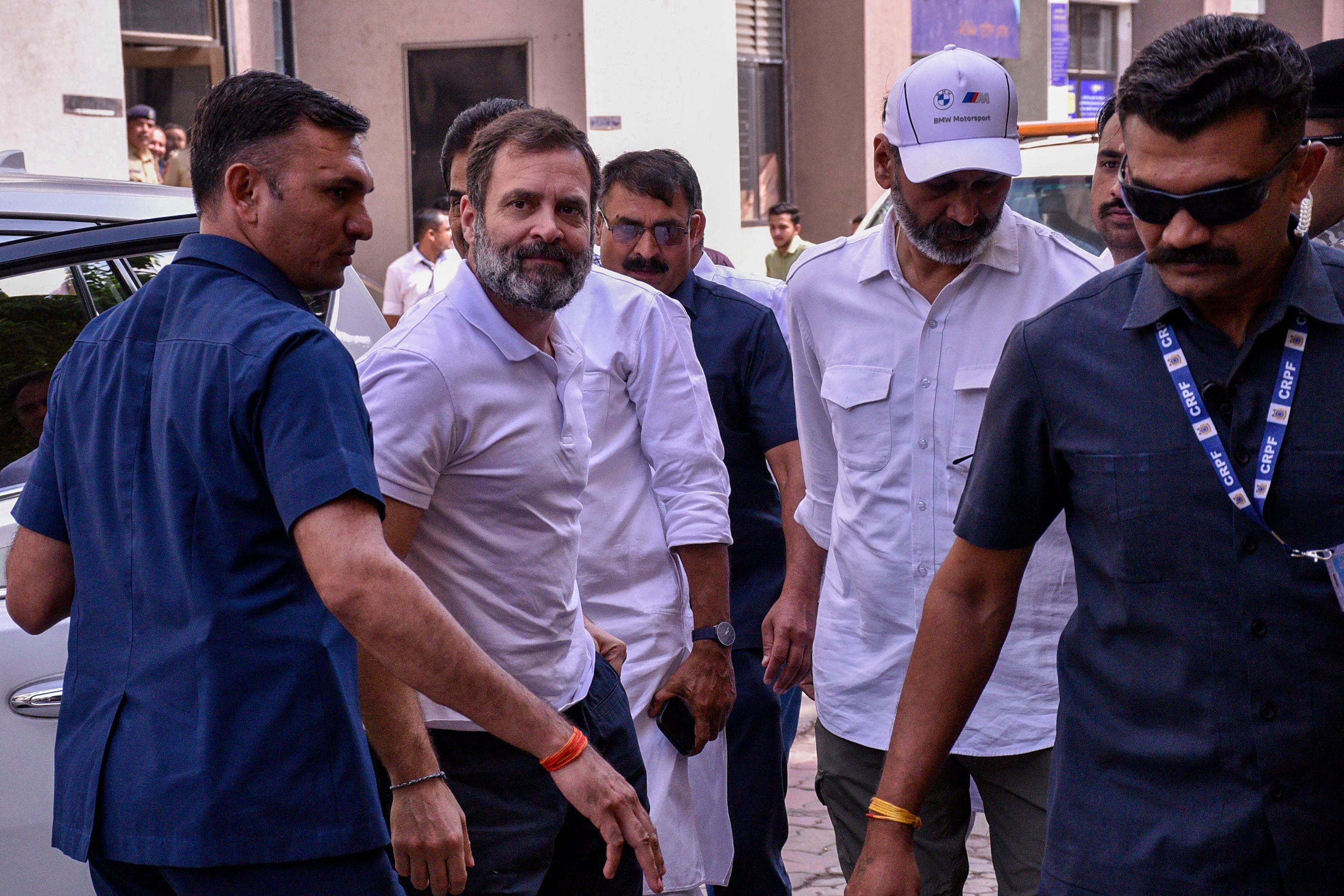 Rahul Gandhi arriving at court this week