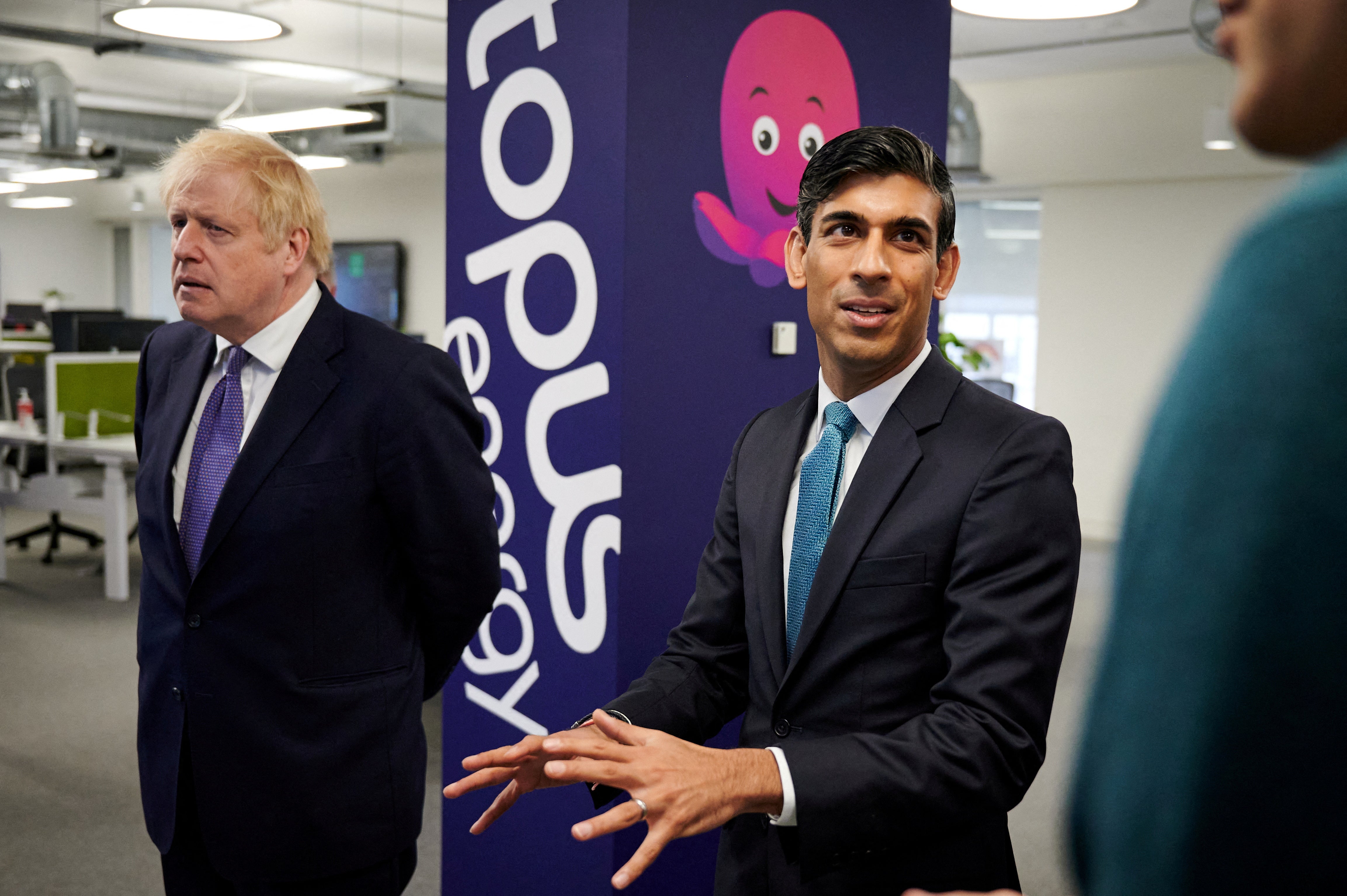 Boris Johnson and Rishi Sunak together in October 2020