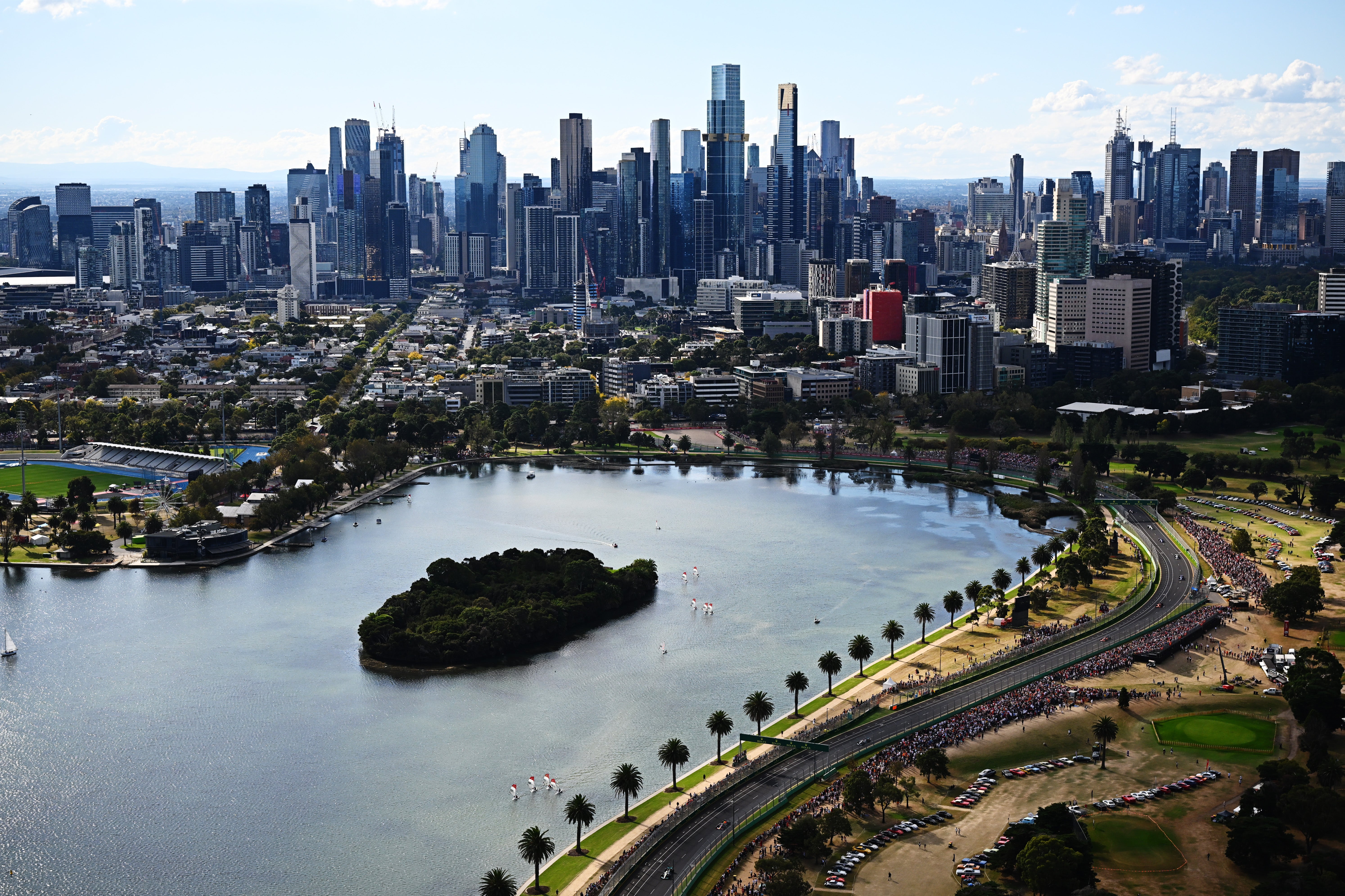 Albert Park in Melbourne hosts the Australian Grand Prix