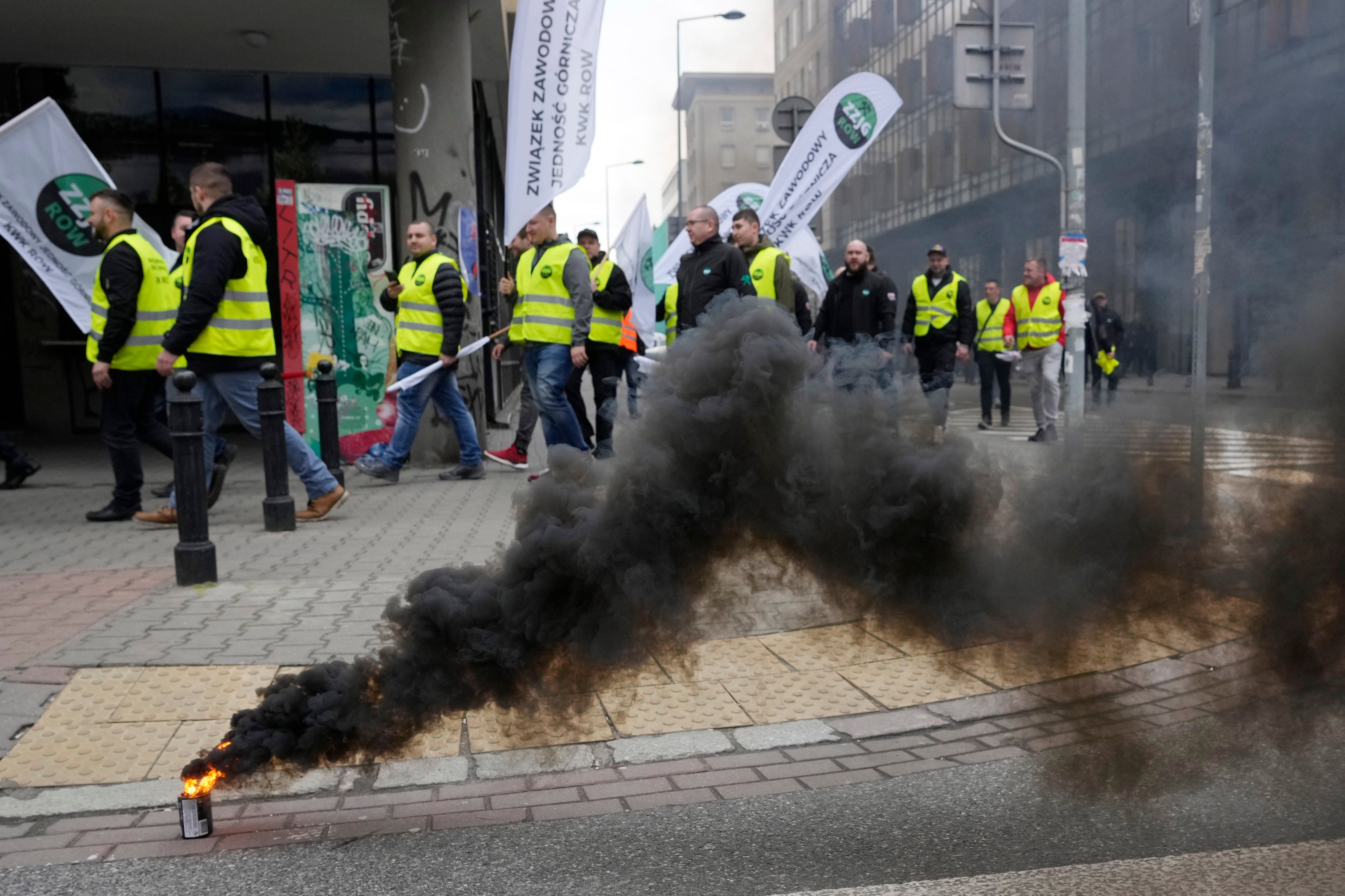 Poland EU Miners Protest