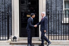 Sunak lightly challenges Netanyahu as protesters accuse Israel PM of ‘destroying democracy’