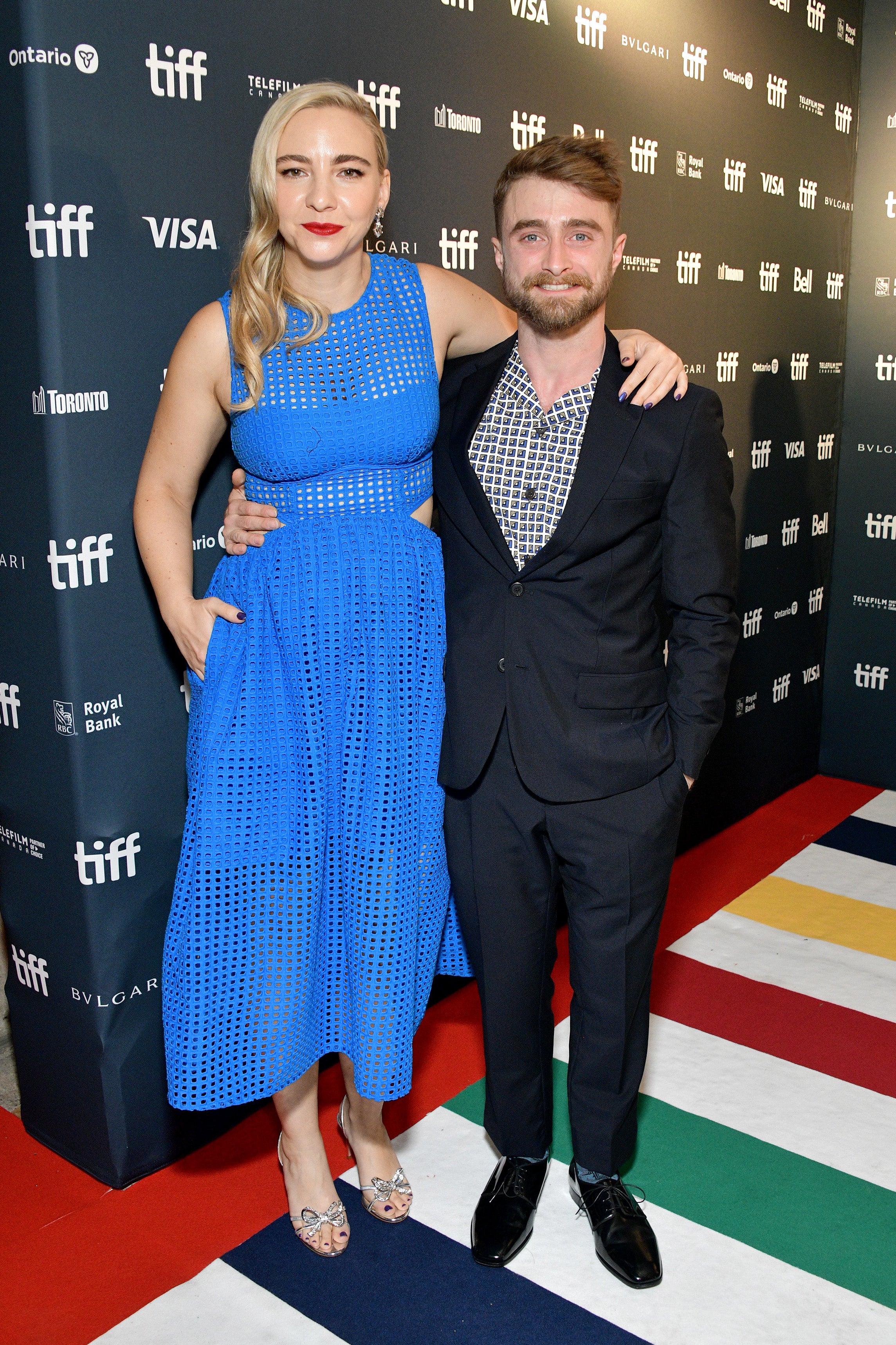 Erin Darke and Daniel Radcliffe attend the "Weird: The Al Yankovic Story" Premiere during the 2022 Toronto International Film Festival