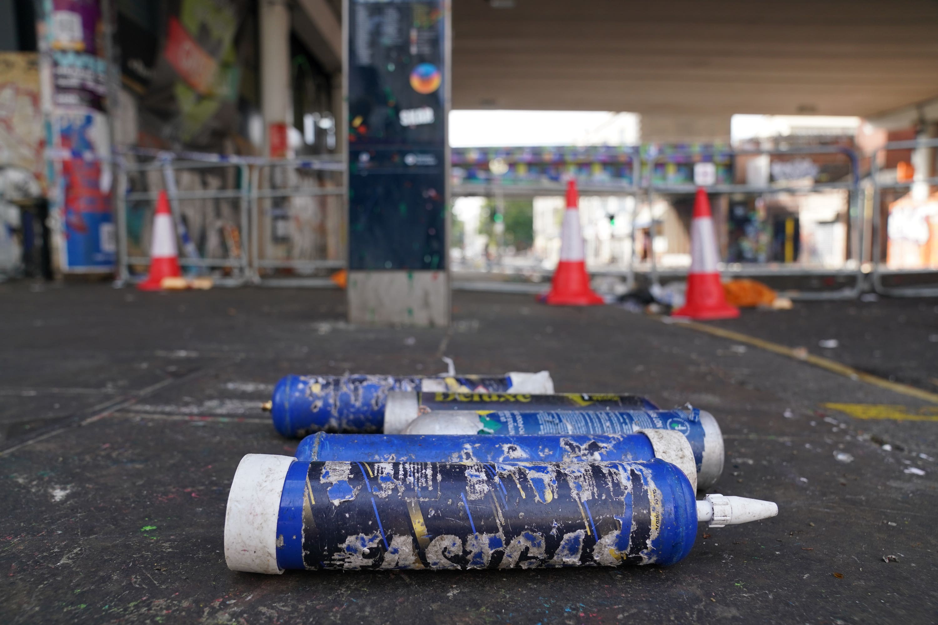 Nitrous oxide is typically released into balloons from canisters and inhaled (Kirsty O’Connor/PA)