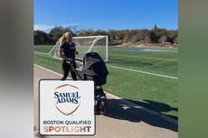 Boston Marathon criticised for posting video of mother running nine days after giving birth