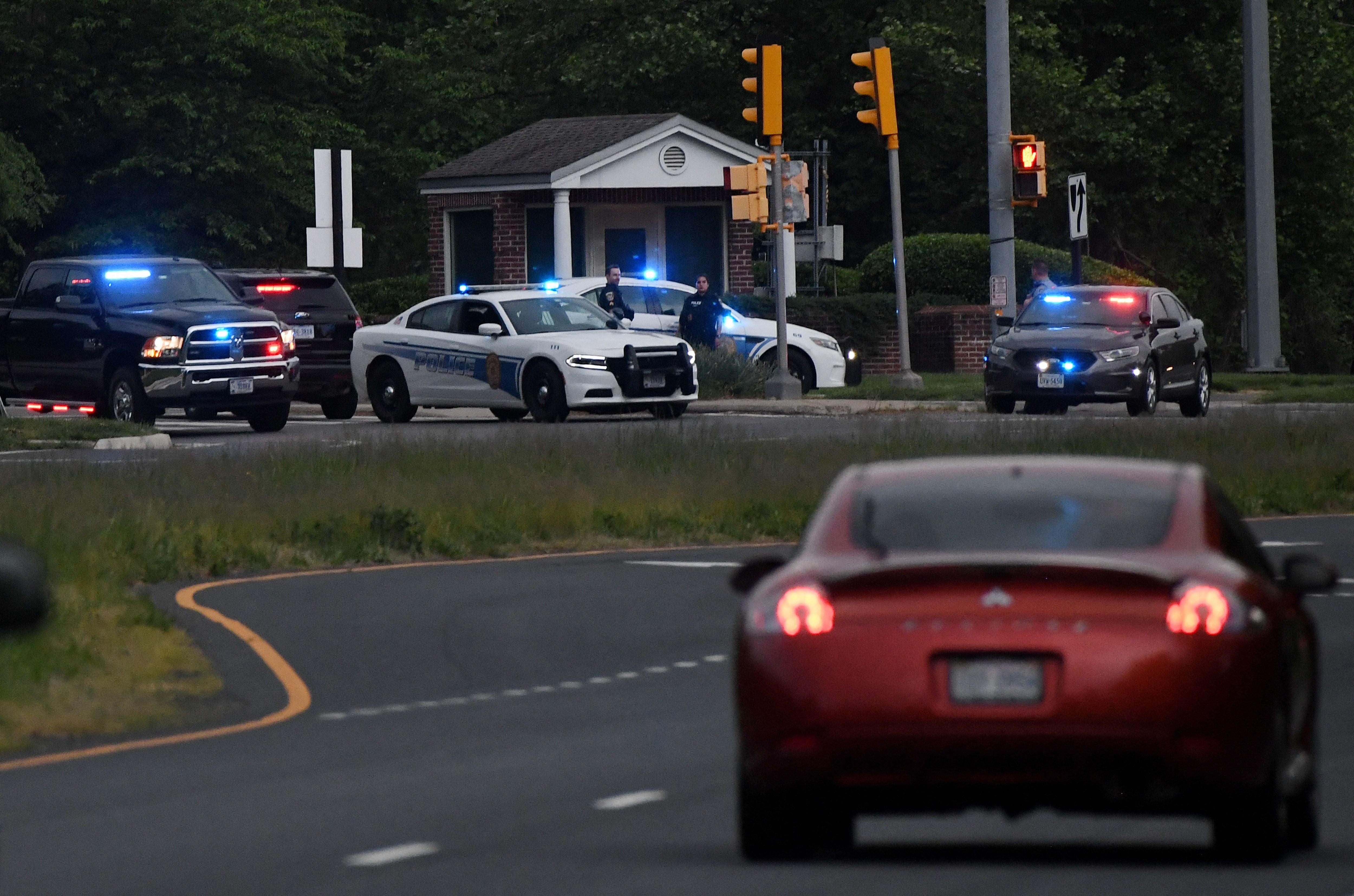 Police cars in Virginia on 3 May 2021