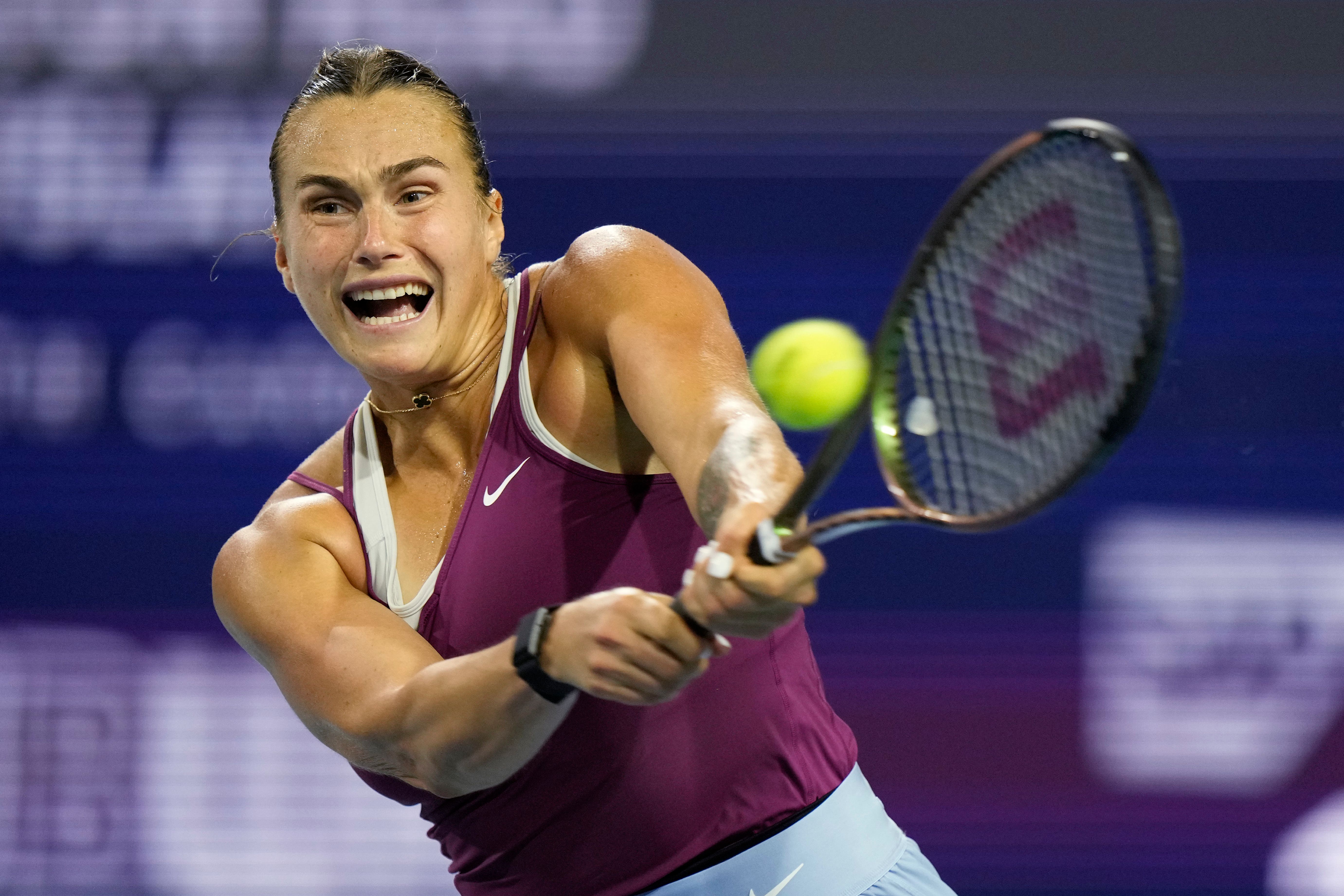 Aryna Sabalenka was in fine form in Miami (Wilfredo Lee/AP)