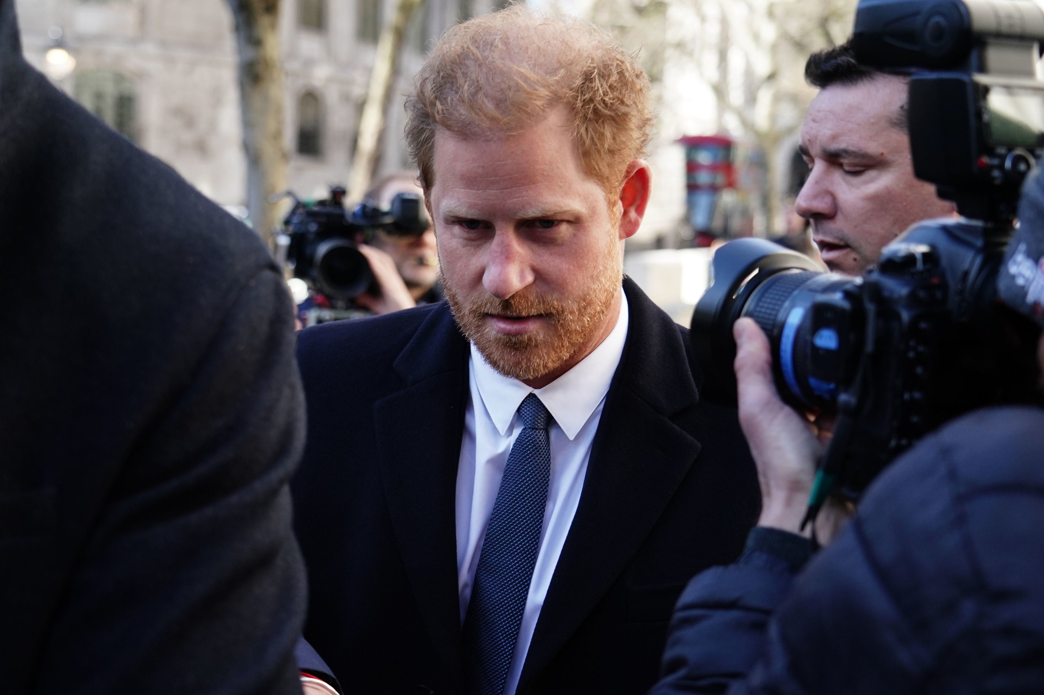 The Duke of Sussex at the Royal Courts Of Justice, central London, ahead of a hearing claim over allegations of unlawful information gathering brought against Associated Newspapers Limited