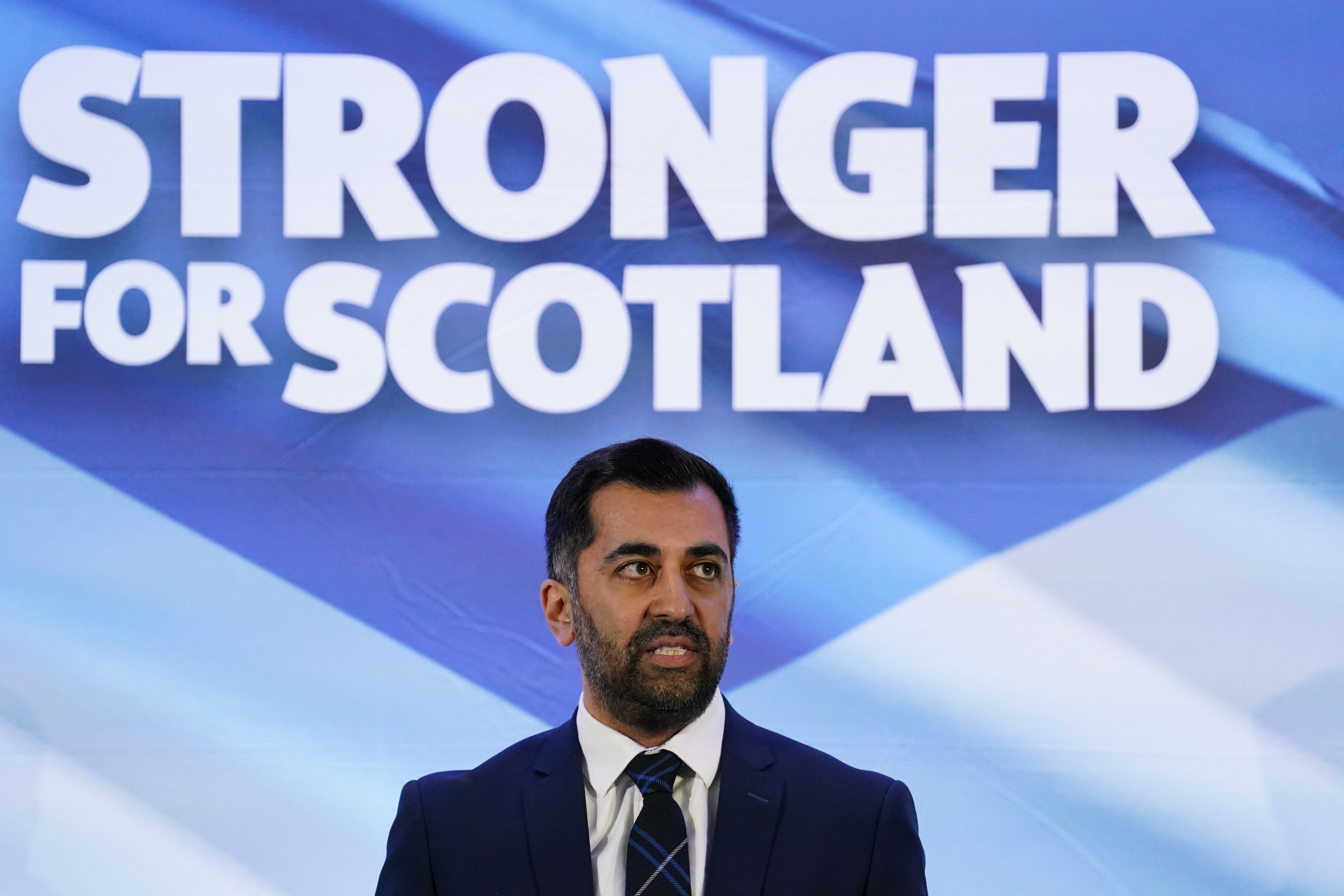 Humza Yousaf has been elected as the new leader of the SNP (Andrew Milligan/PA)