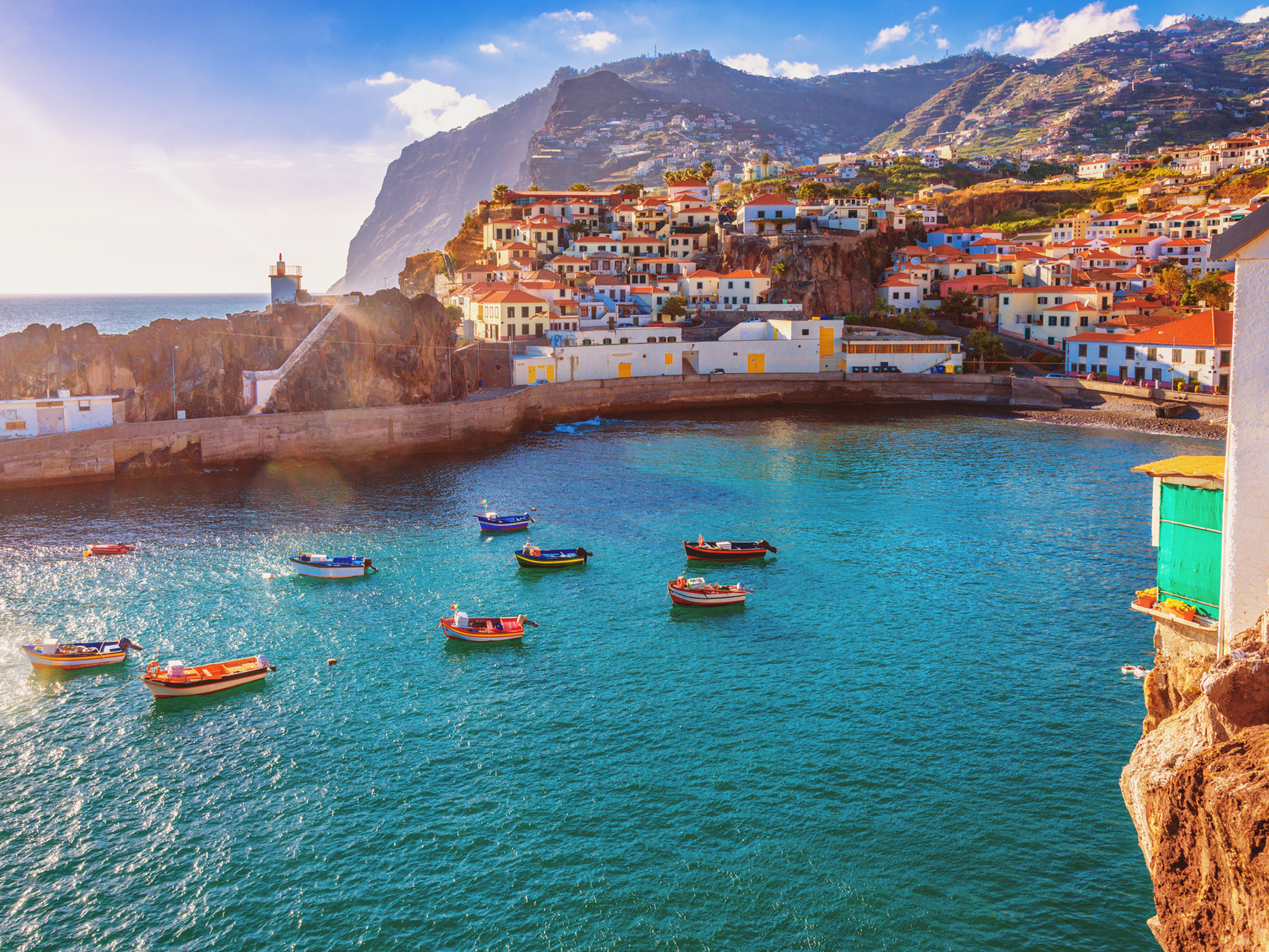 This pretty Portugese island has a clifftop viewpoint and clear waters