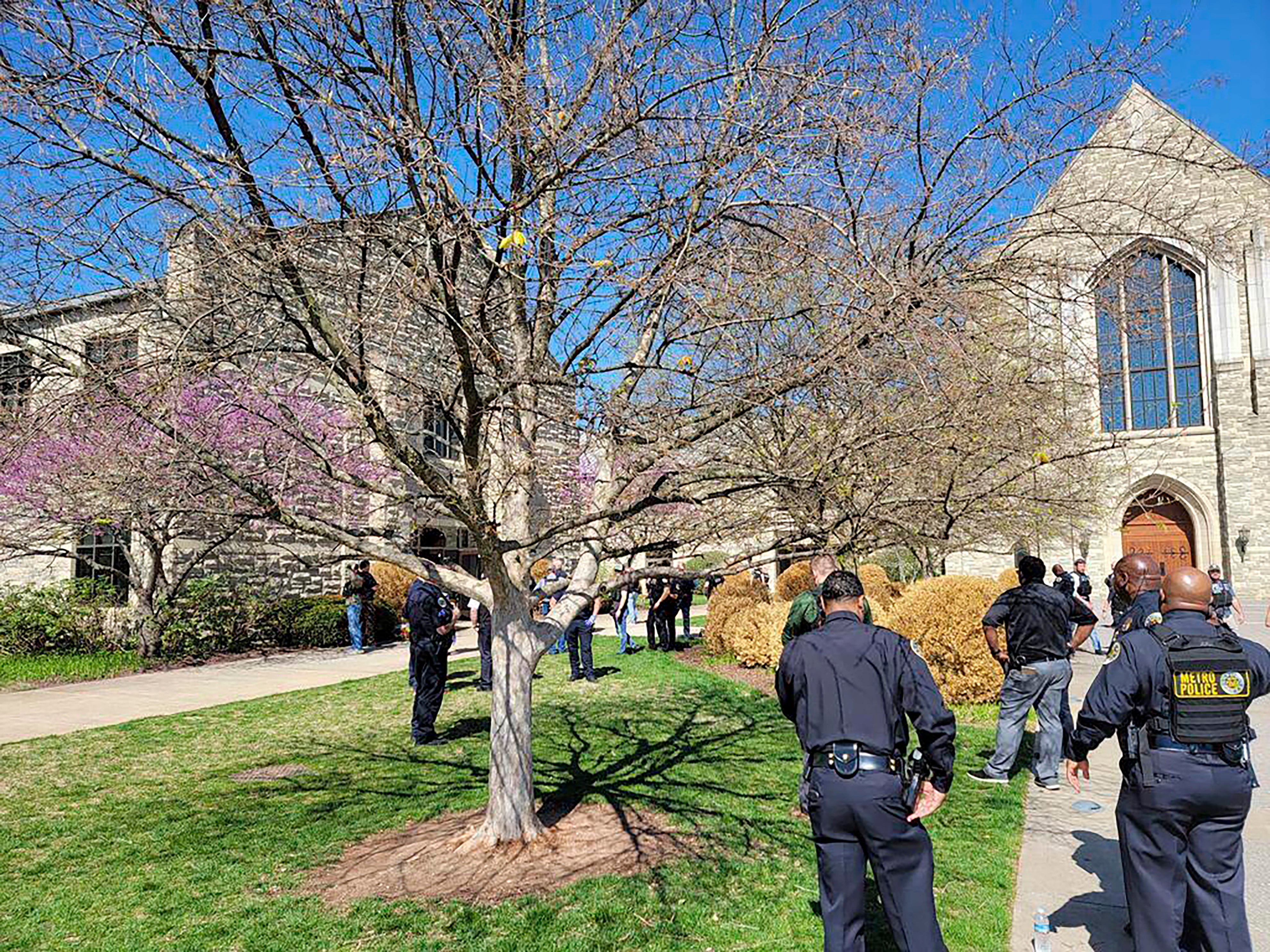 Police outside the school