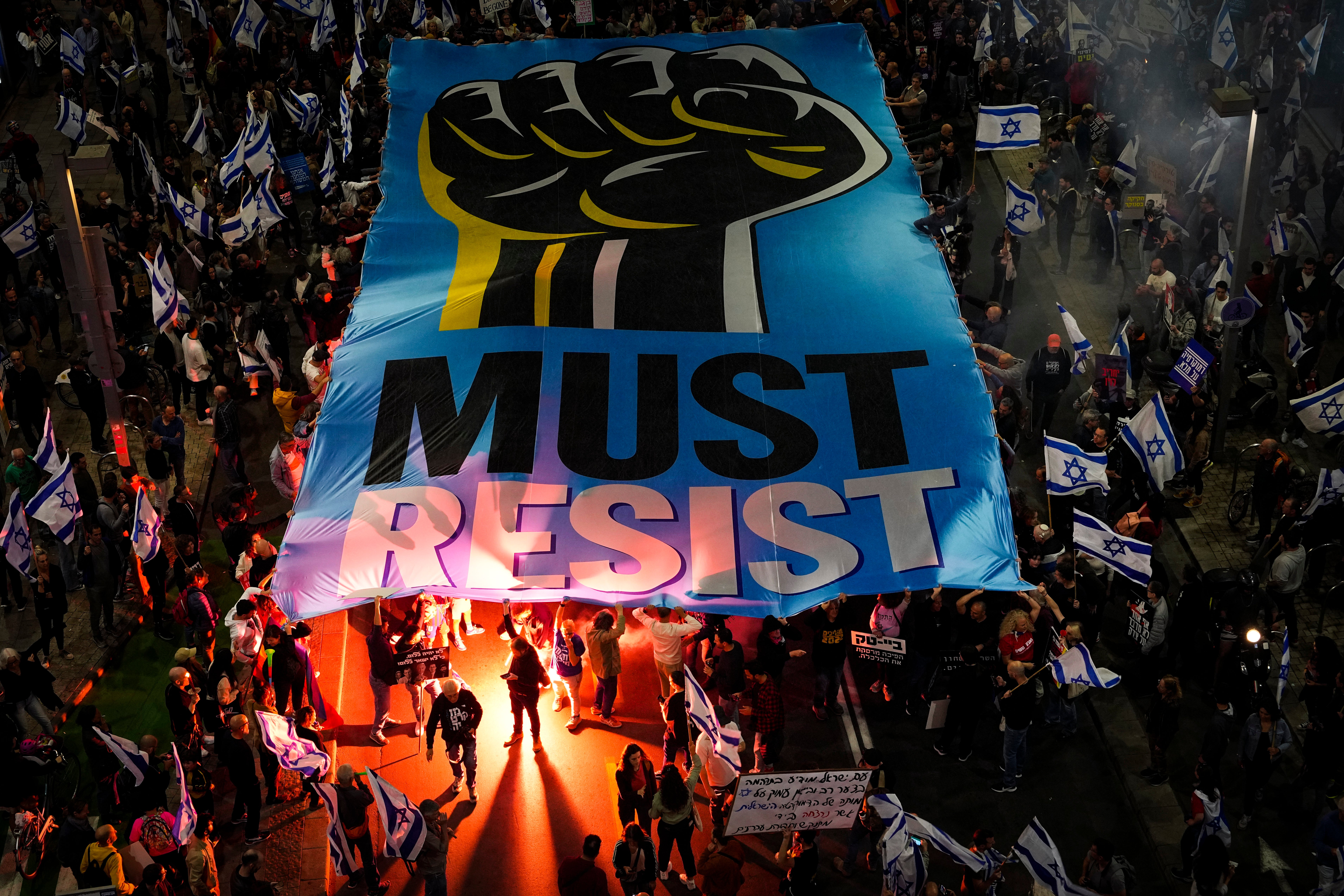 Israelis protest against plans by Prime Minister Benjamin Netanyahu’s new government to overhaul the judicial system,