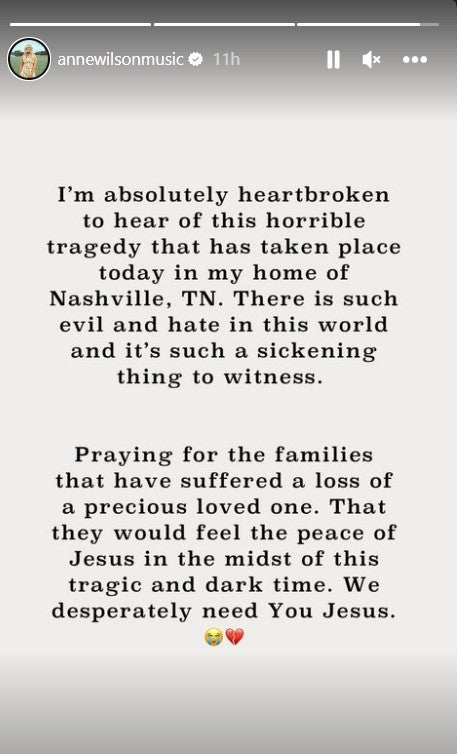 Nashville singer Anne Wilson shares prayers