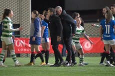 Rangers coach appears to headbutt Celtic manager after women’s Old Firm derby