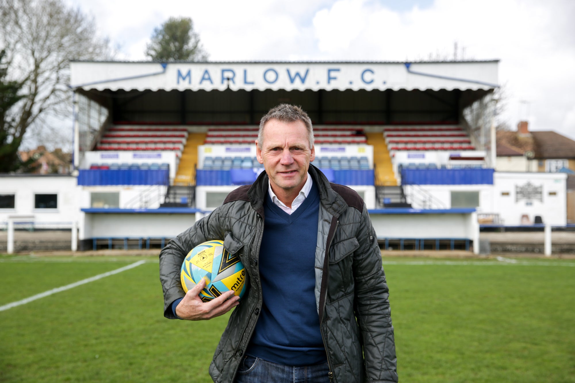 Pearce was visitng Marlow FC as part of Non-League Day