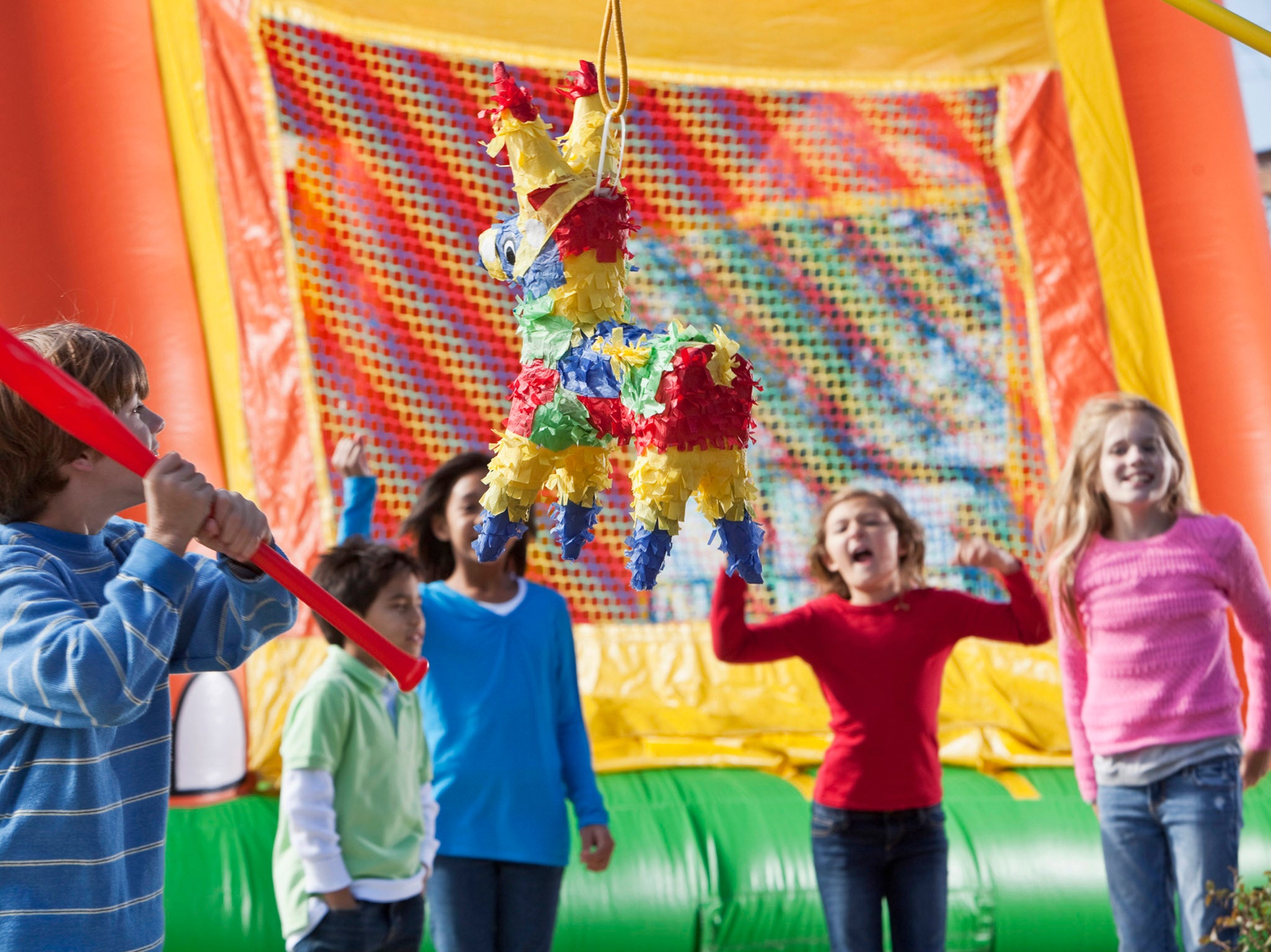 A backdrop of high-pitched screaming at a children’s birthday party