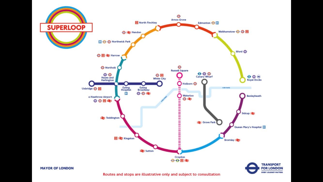 Bus bliss? The TfL map of the proposed Superloop